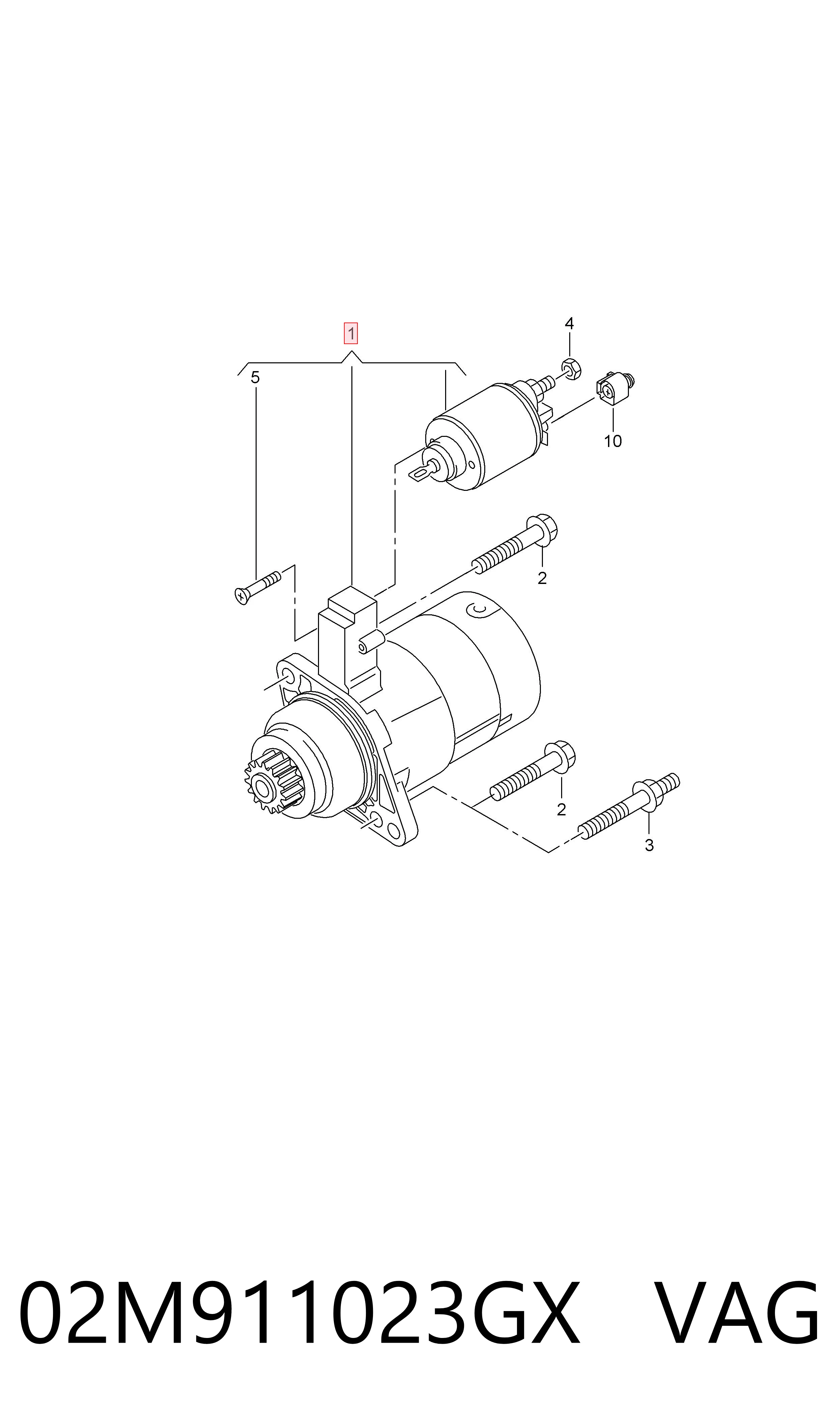 Rozrusznik VAG 02M911023GX cena, od 105,56 USD