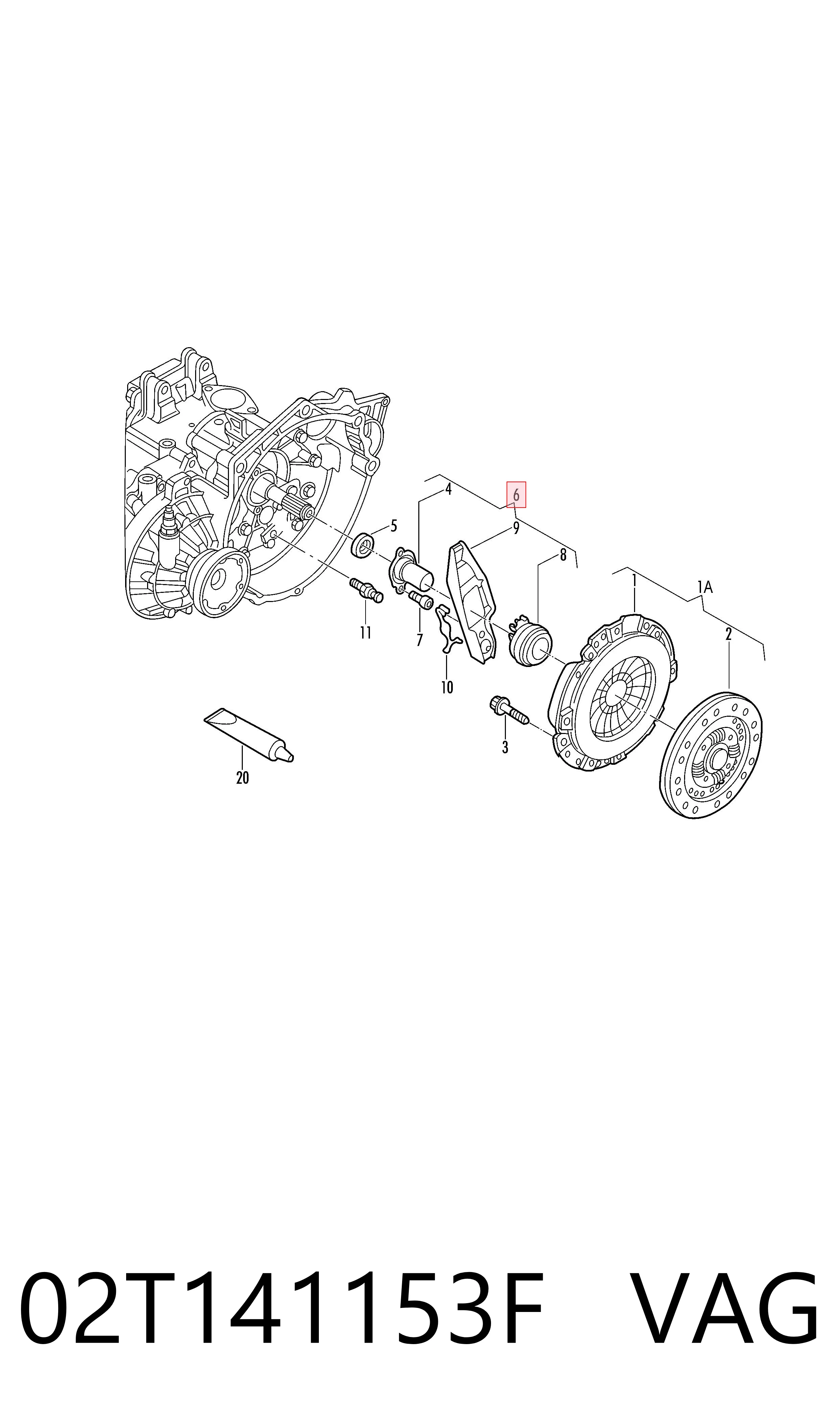 Łożysko wyciskowe sprzęgła VAG 02T141153F cena, od 40,84 USD