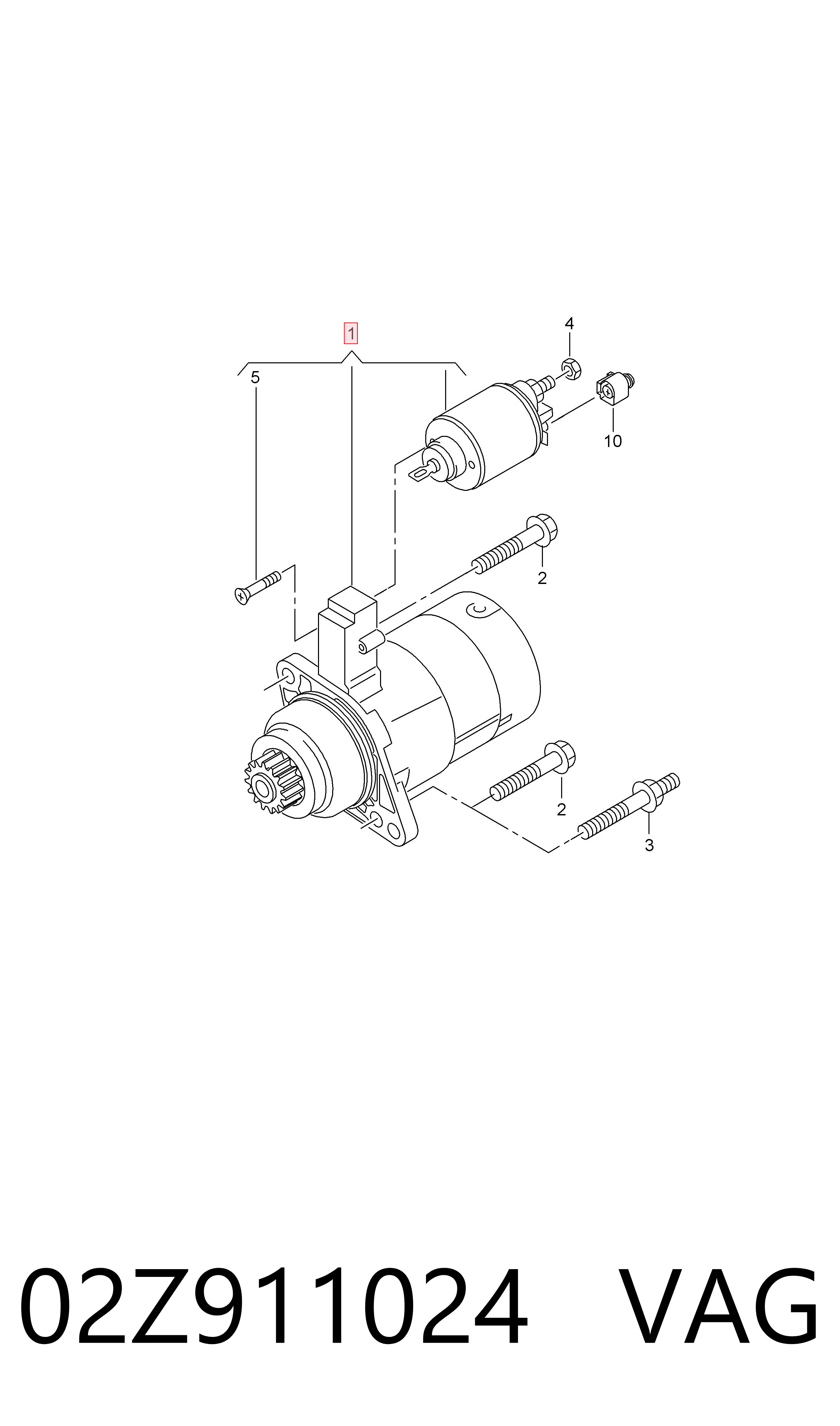 Rozrusznik VAG 02Z911024 cena, od 61,29 USD