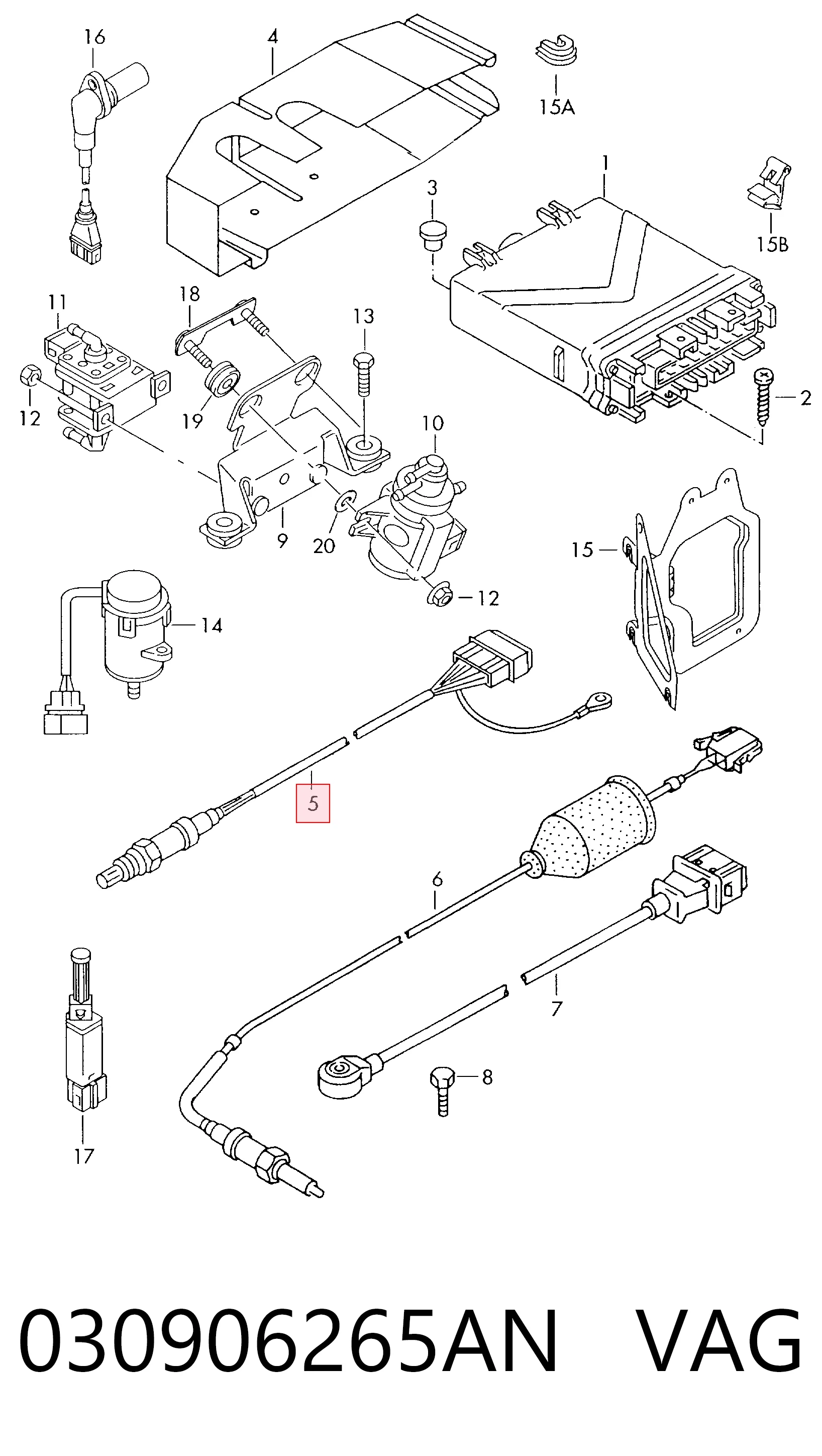 Sonda lambda, czujnik tlenu do Volkswagen Transporter T4 70B, 70C, 7DB, 7DK, 70J, 70K, 7DC, 7DJ