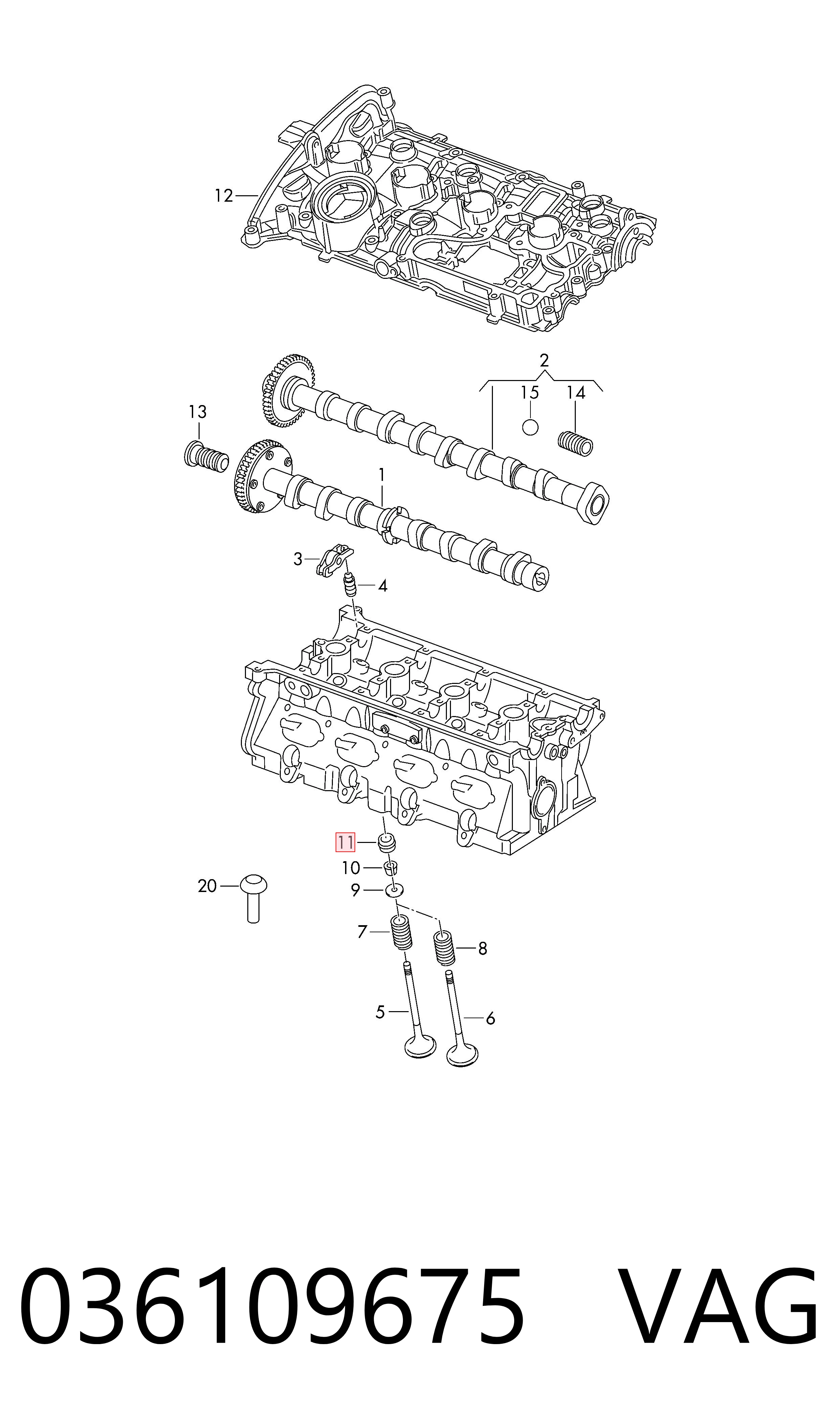 Uszczelniacz zaworu dolotowego/wylotowego do Opel Astra F 51, 52, F35, M35