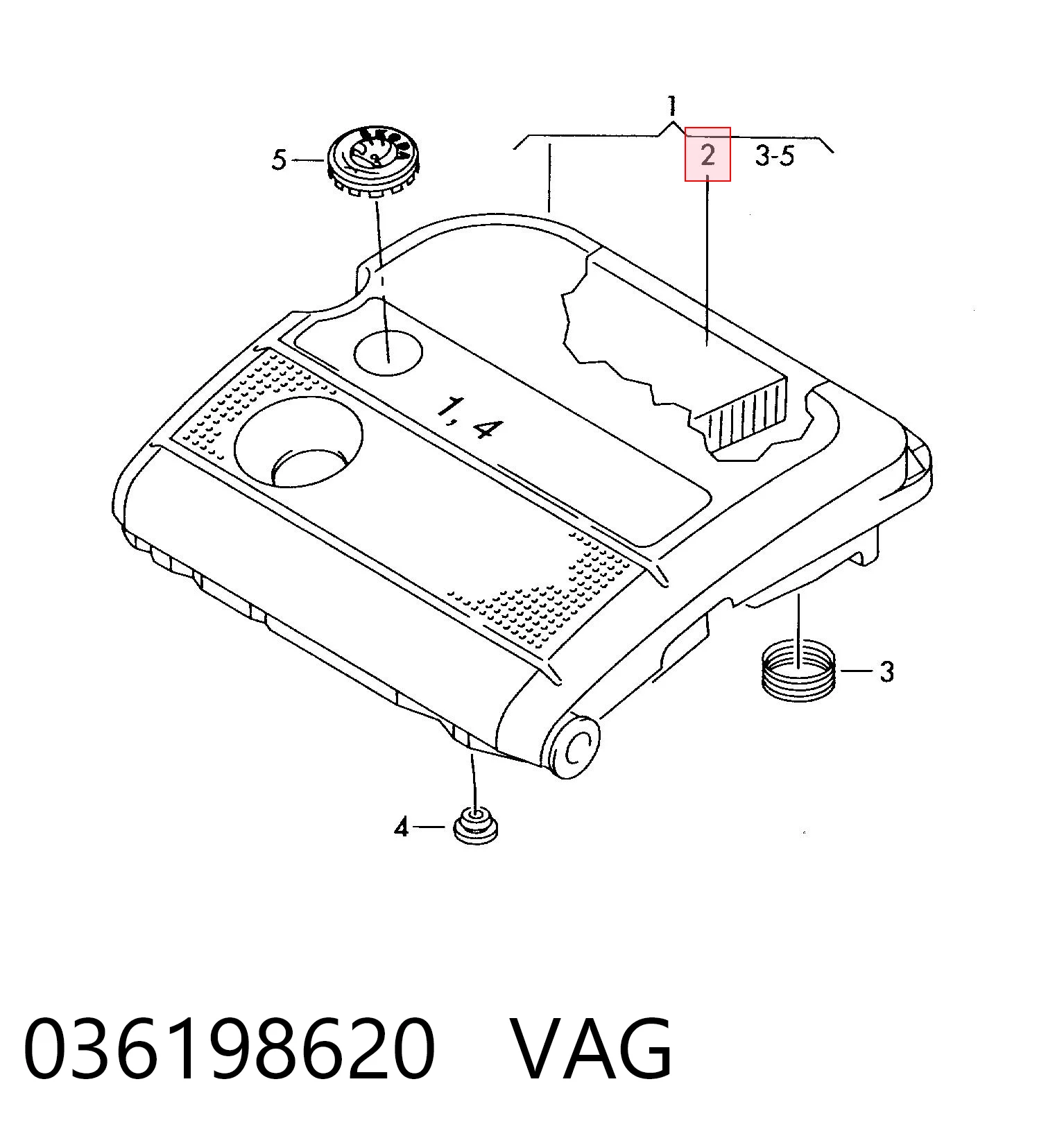 Filtr powietrza 036198620 VAG
