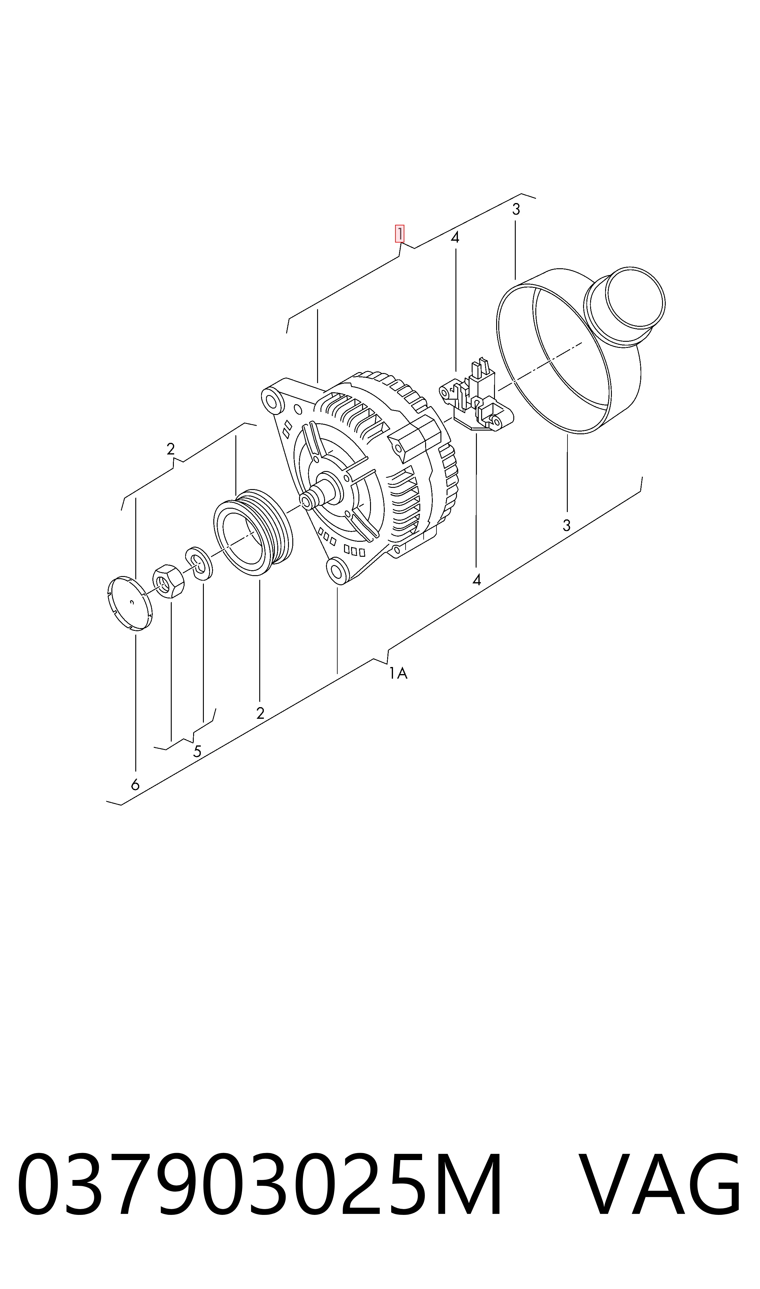 037903025M VAG Alternator