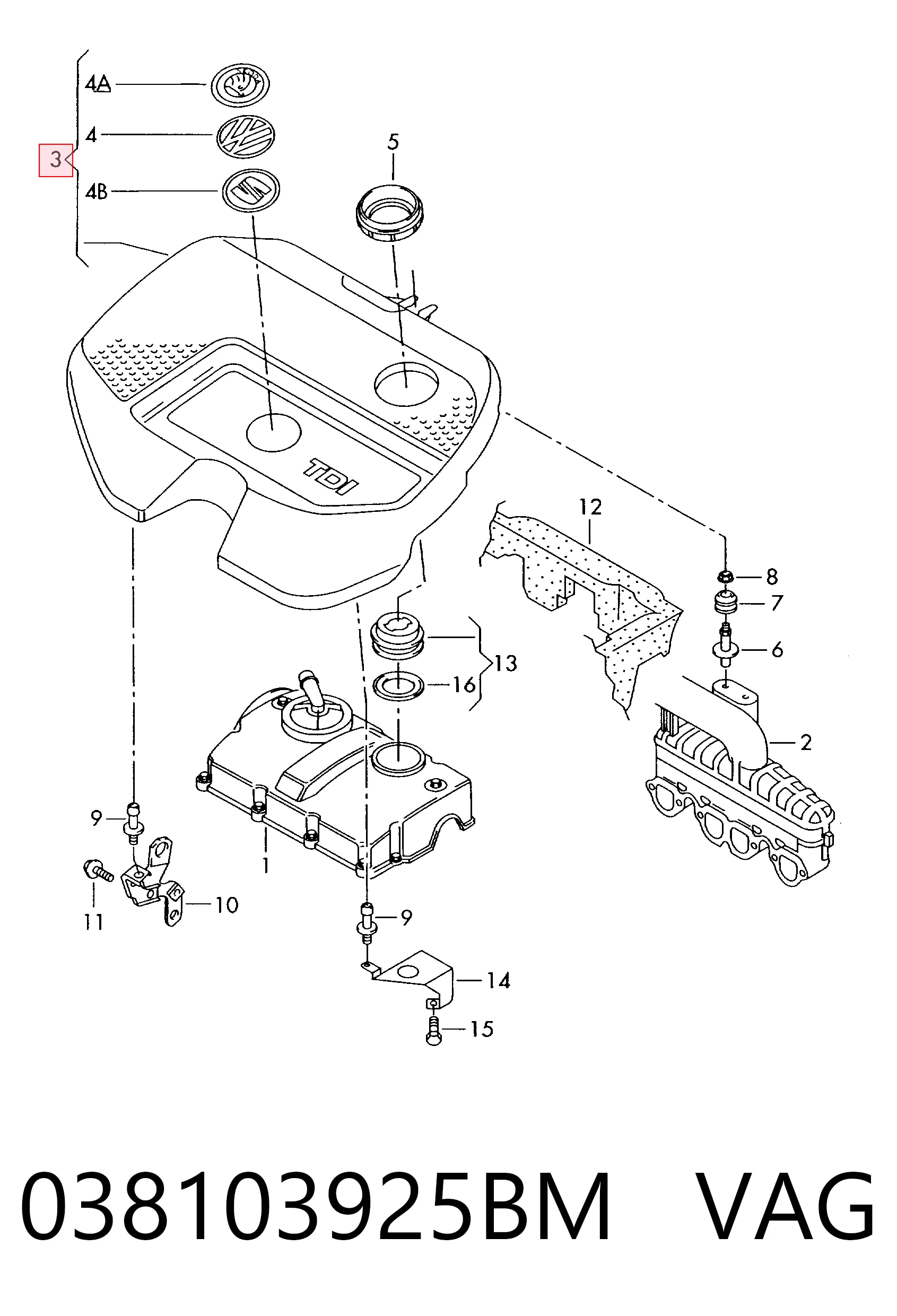 Pokrywa silnika dekoracyjna do Seat Ibiza III 6L1