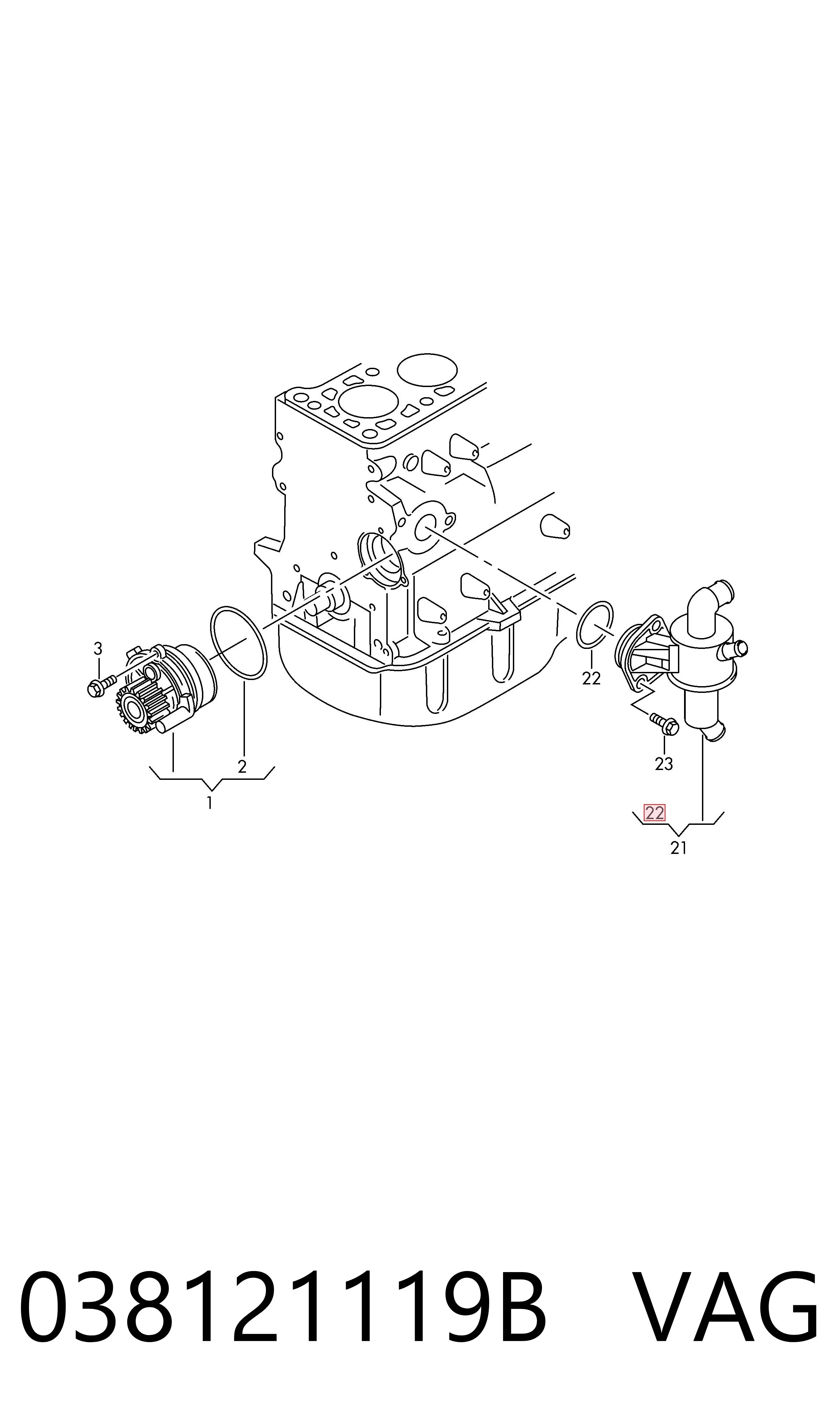 Uszczelka termostatu Volkswagen Golf III