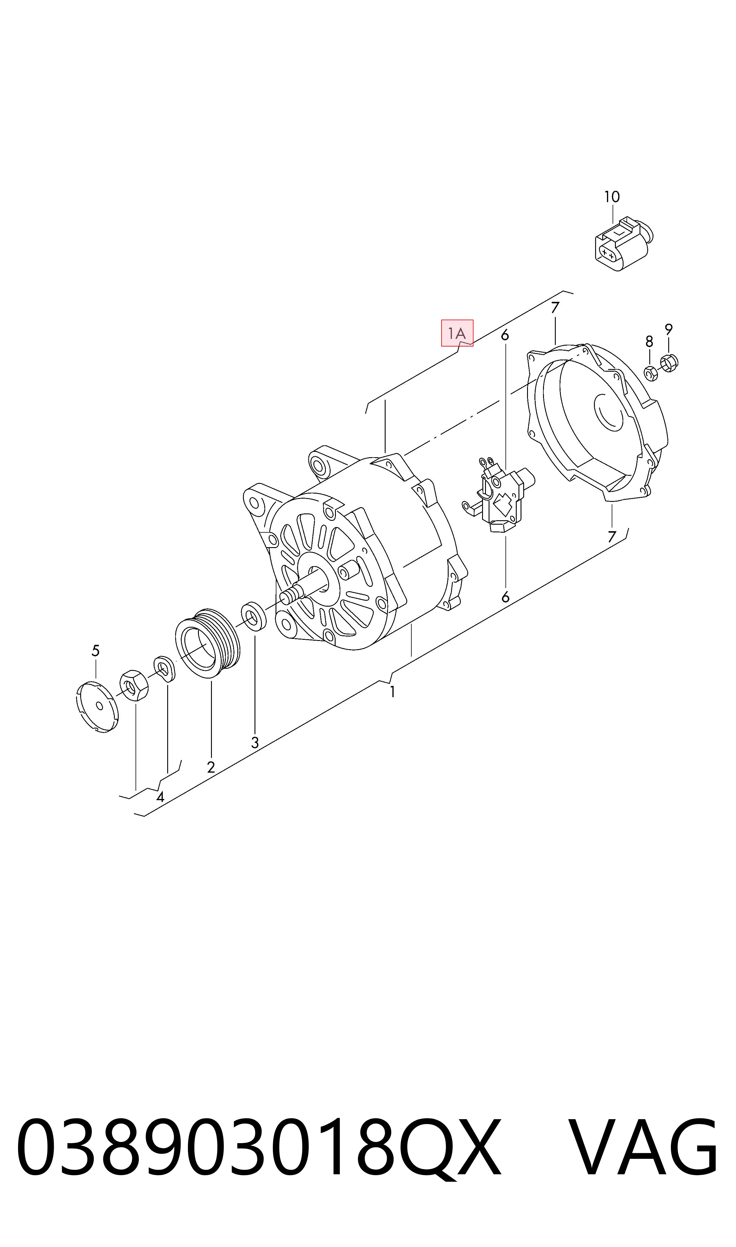038903018QX VAG Alternator