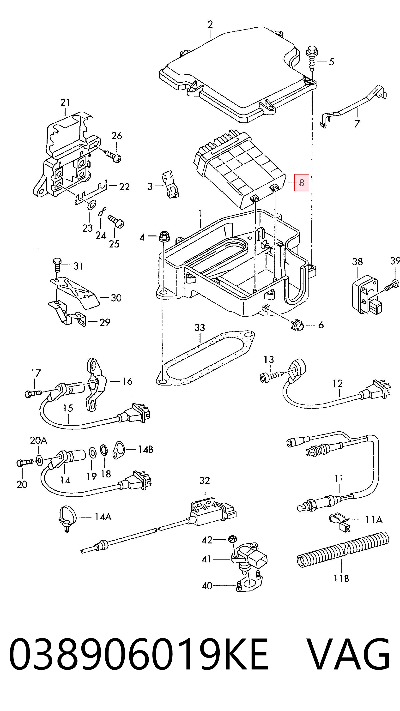 Sterownik silnika Skoda SuperB I sedana (3U4) (2001 - 2008) cena, od 73,90 USD