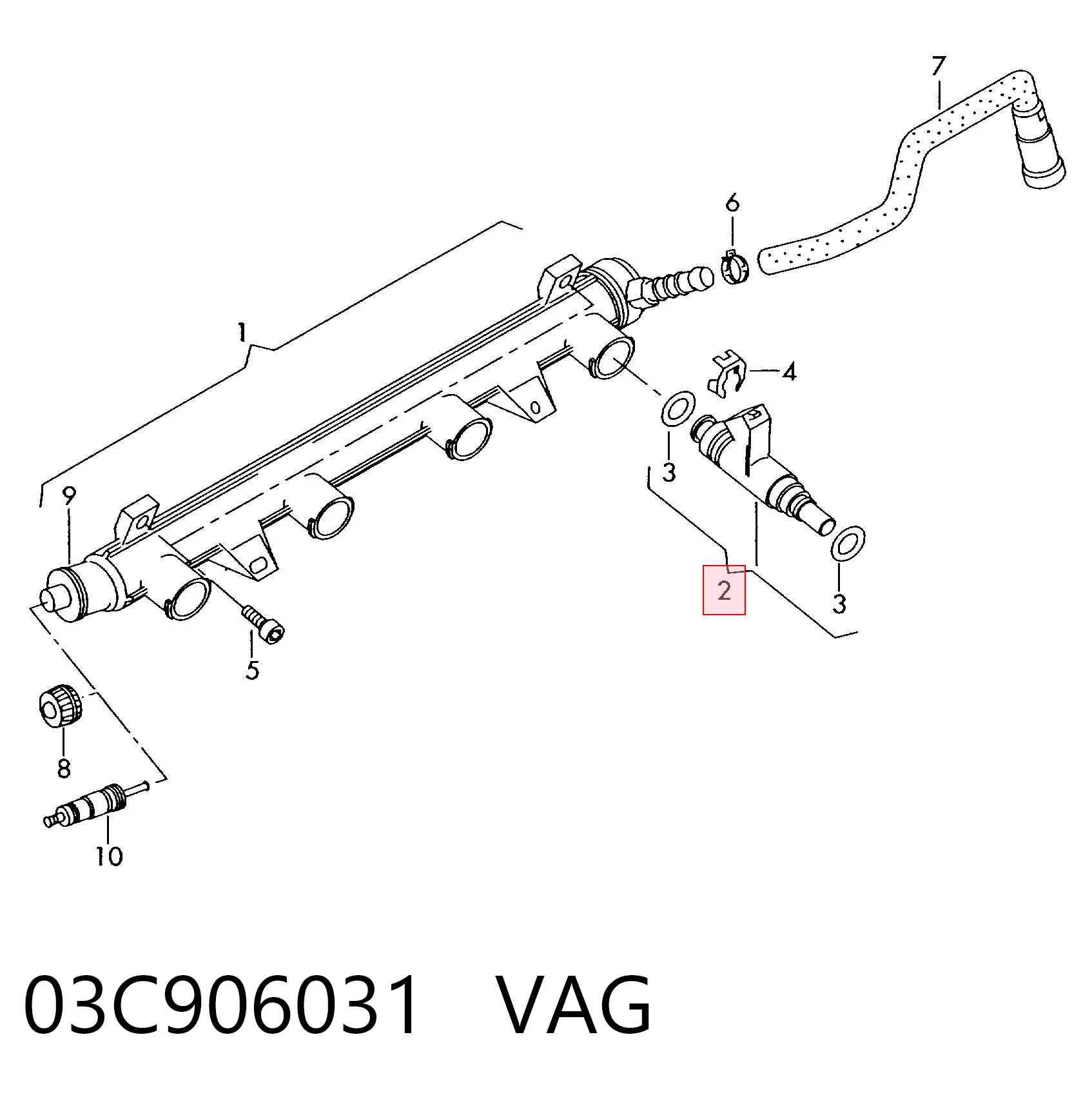 03C906031 VAG Wtryskiwacz paliwa