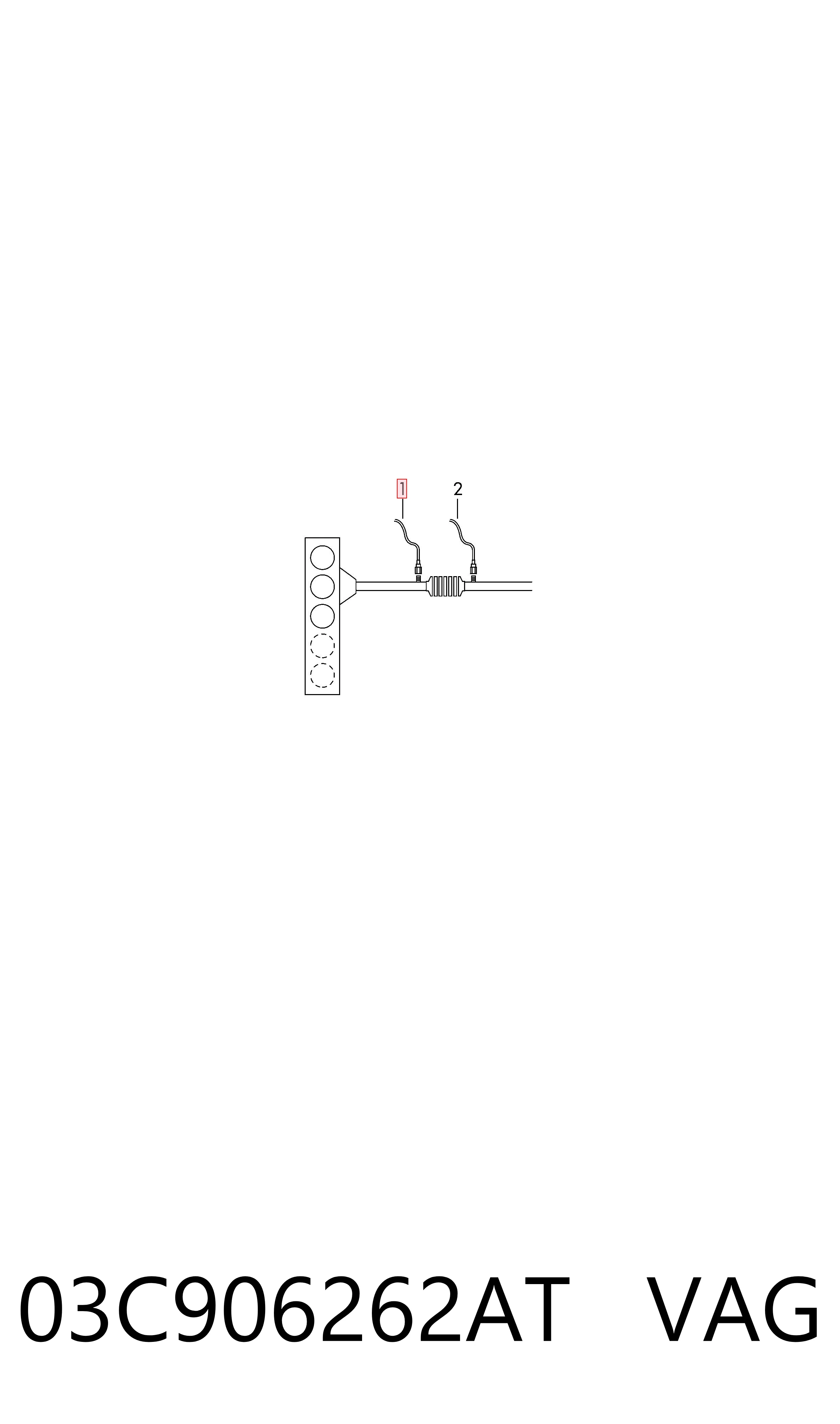 Sonda lambda czujnik tlenu przed katalizatorem VAG 03C906262AT cena, od 42,58 USD