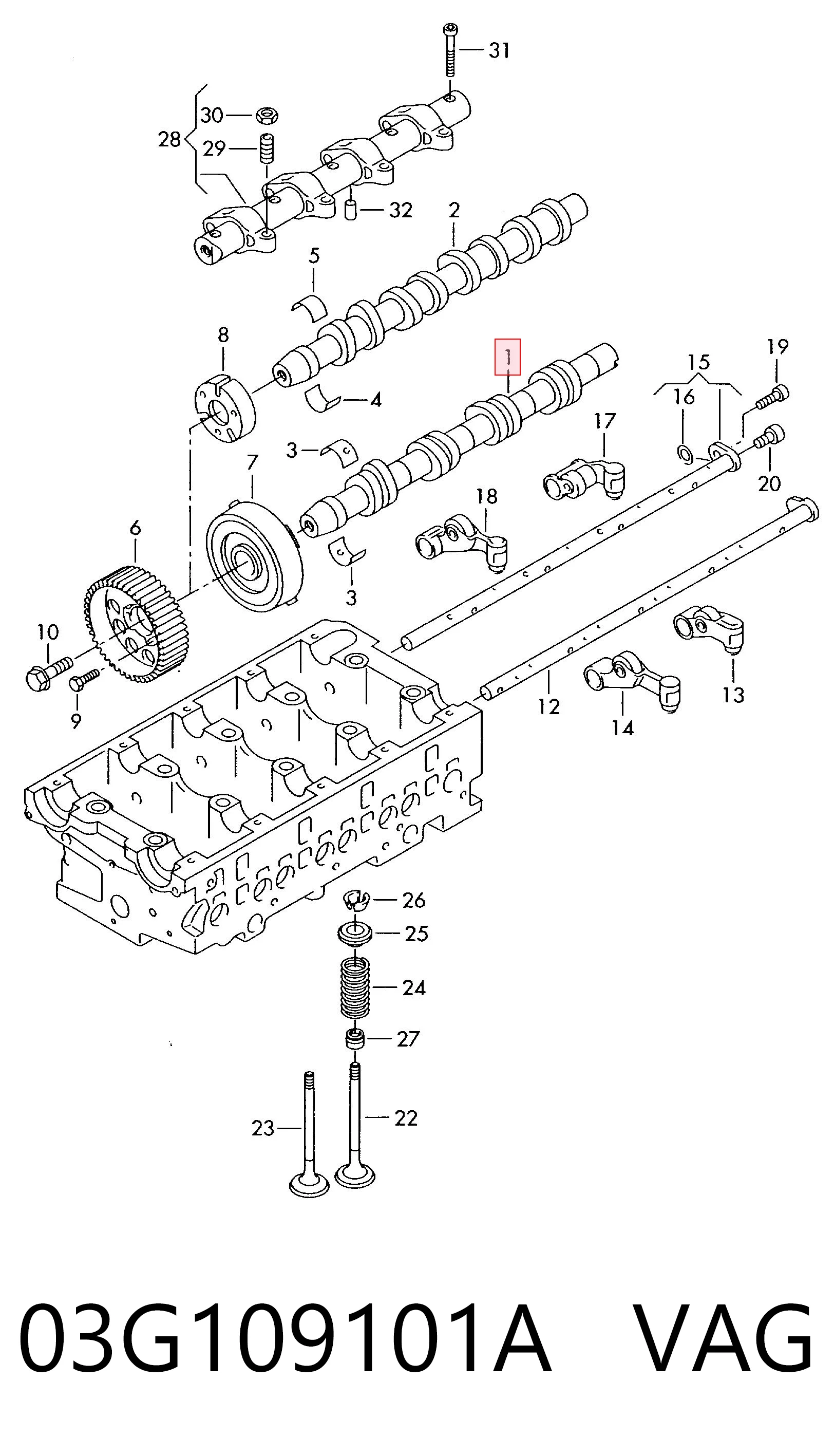 Do koszyka Wał rozrządu silnika ssący, dolotowy Mitsubishi Lancer X CY_A, CZ_A