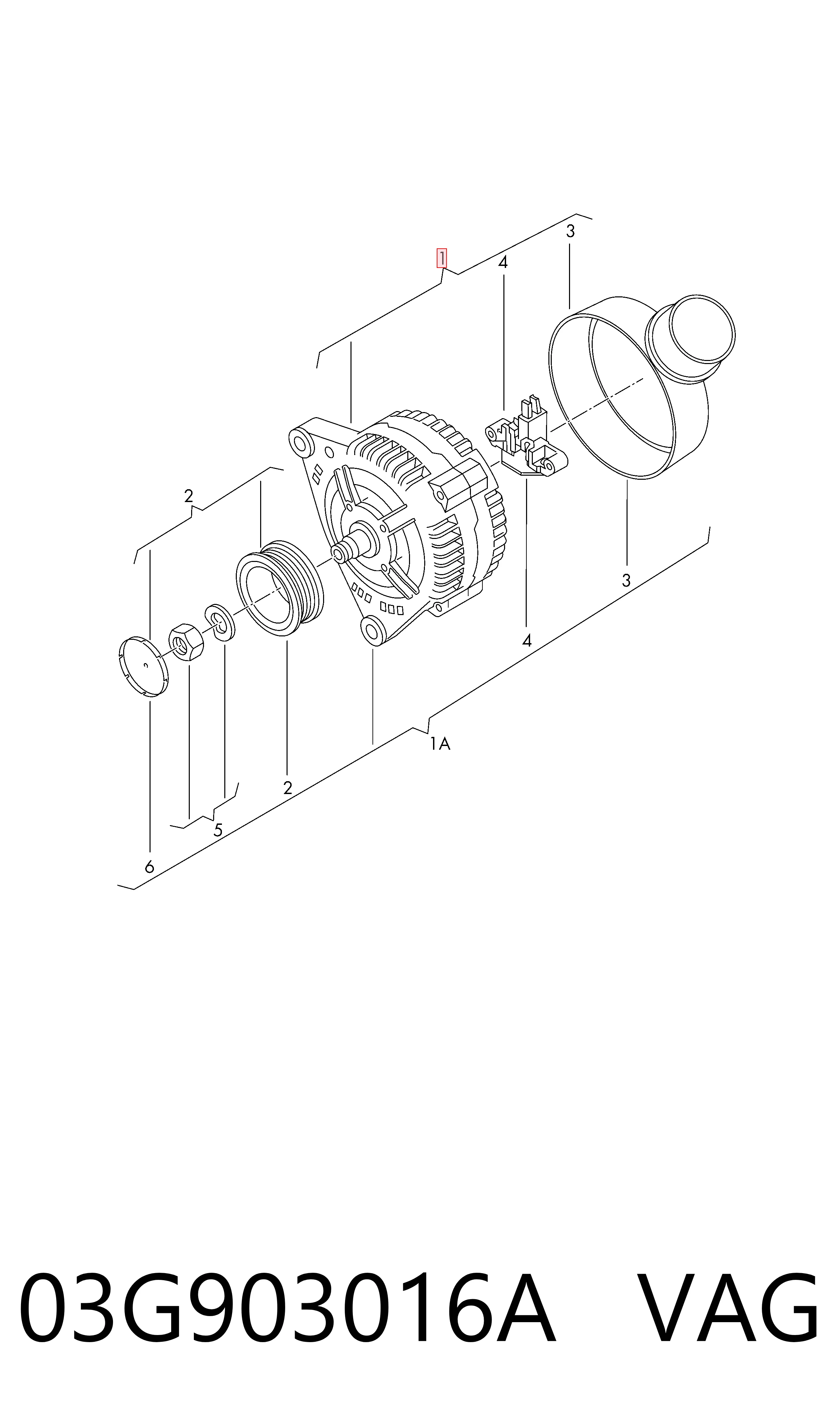 03G903016A VAG Alternator