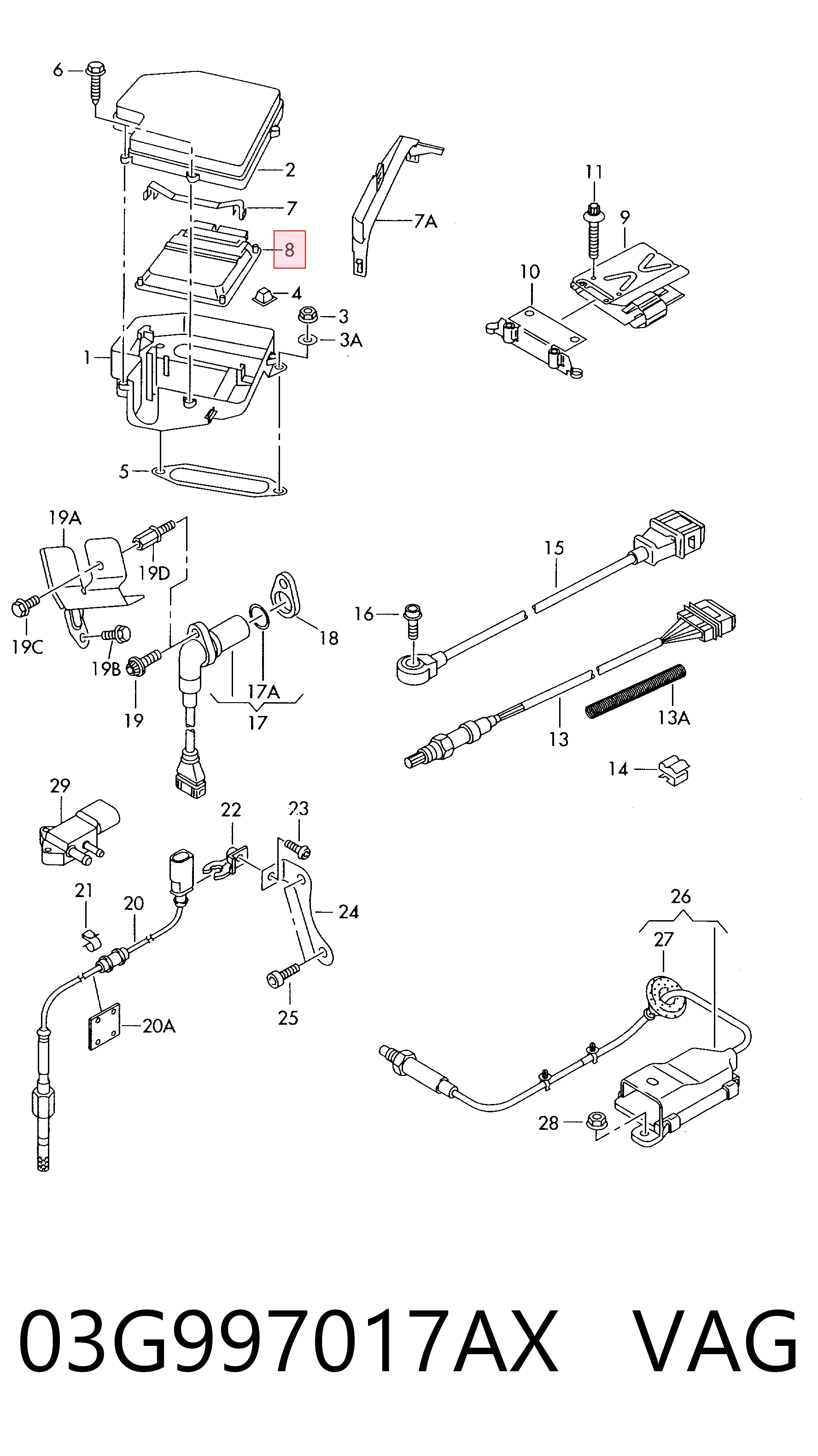 Sterownik silnika do Audi A4 B7 8ED