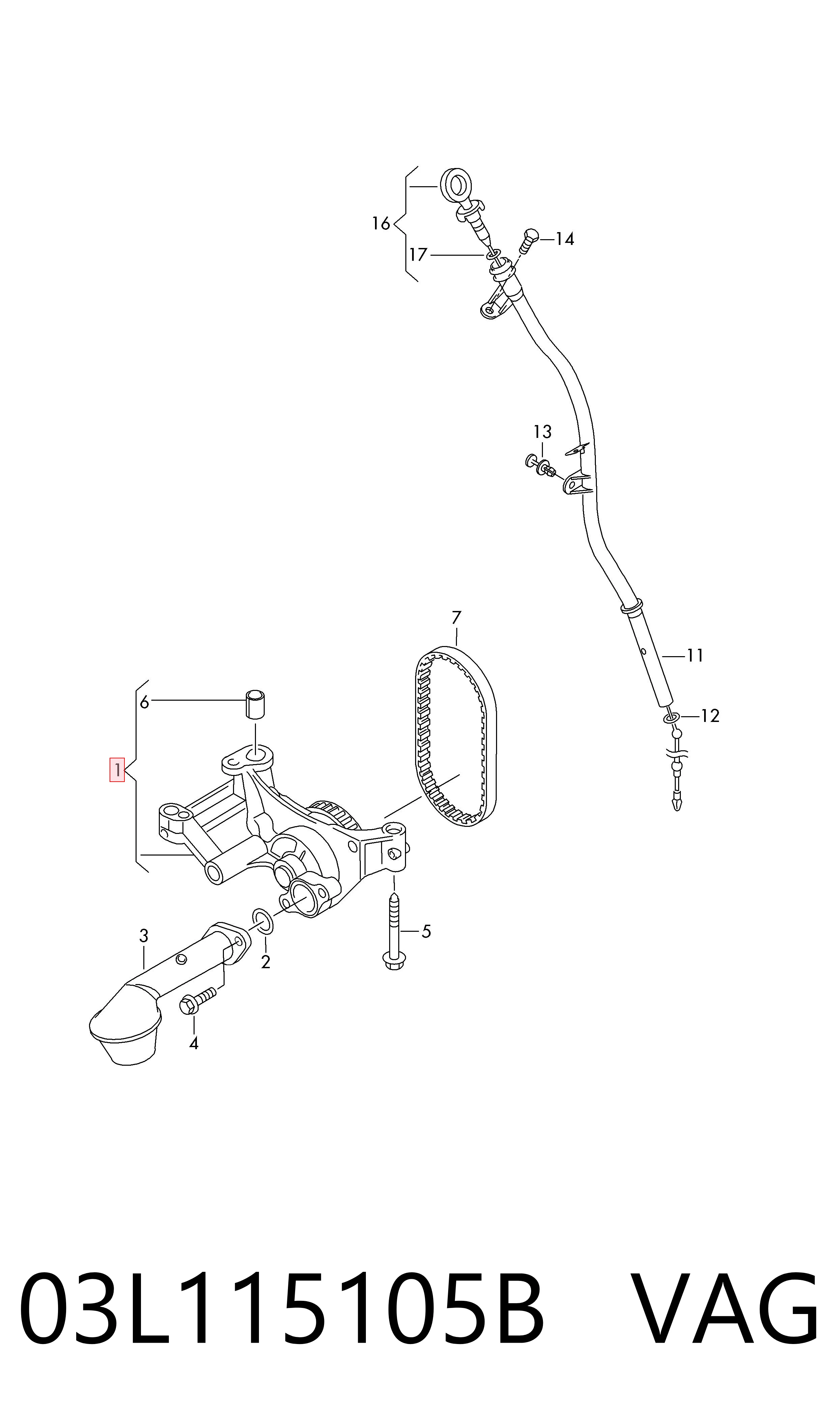 Pompa oleju VAG 03L115105B