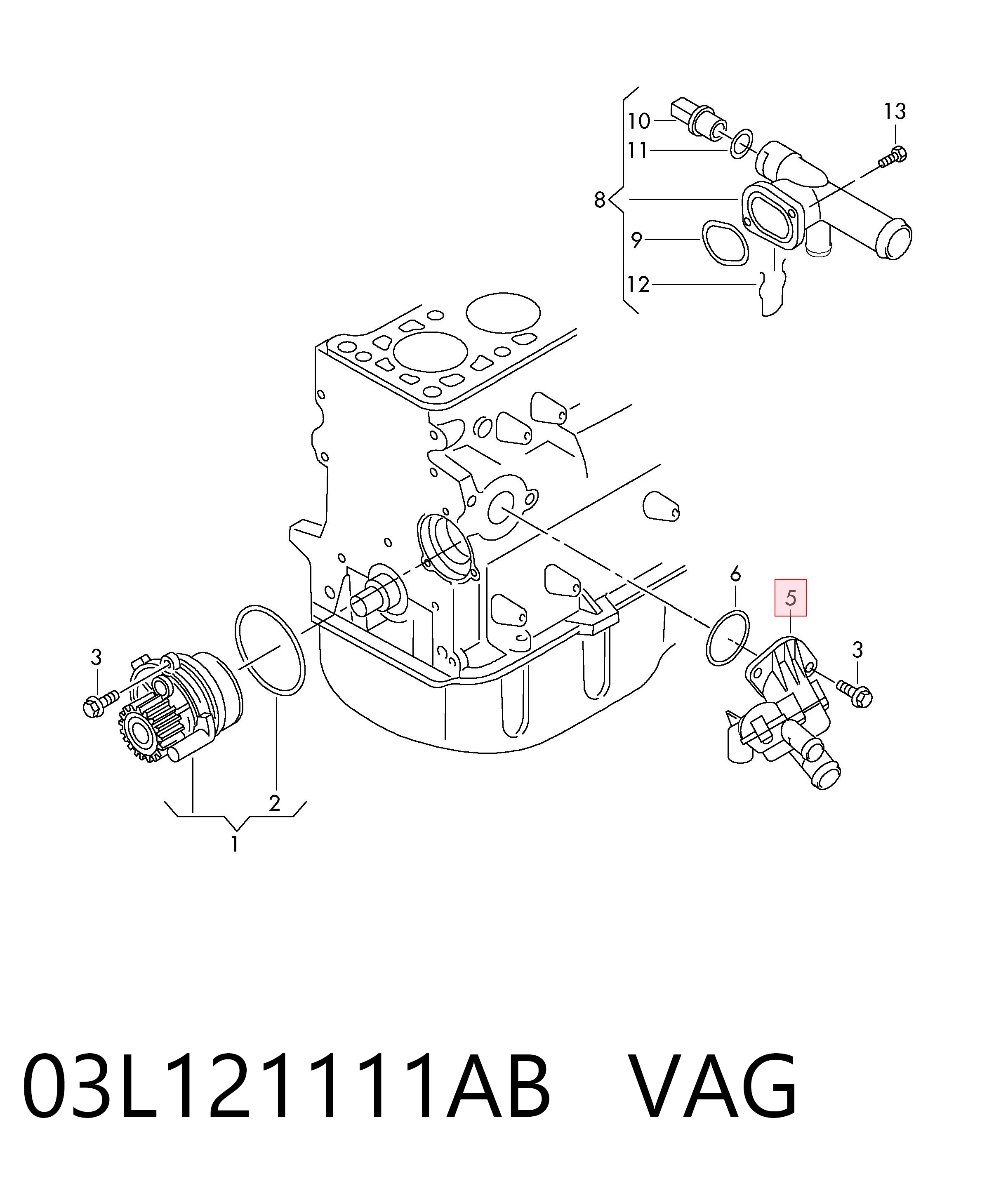 03L121111AB VAG Termostat