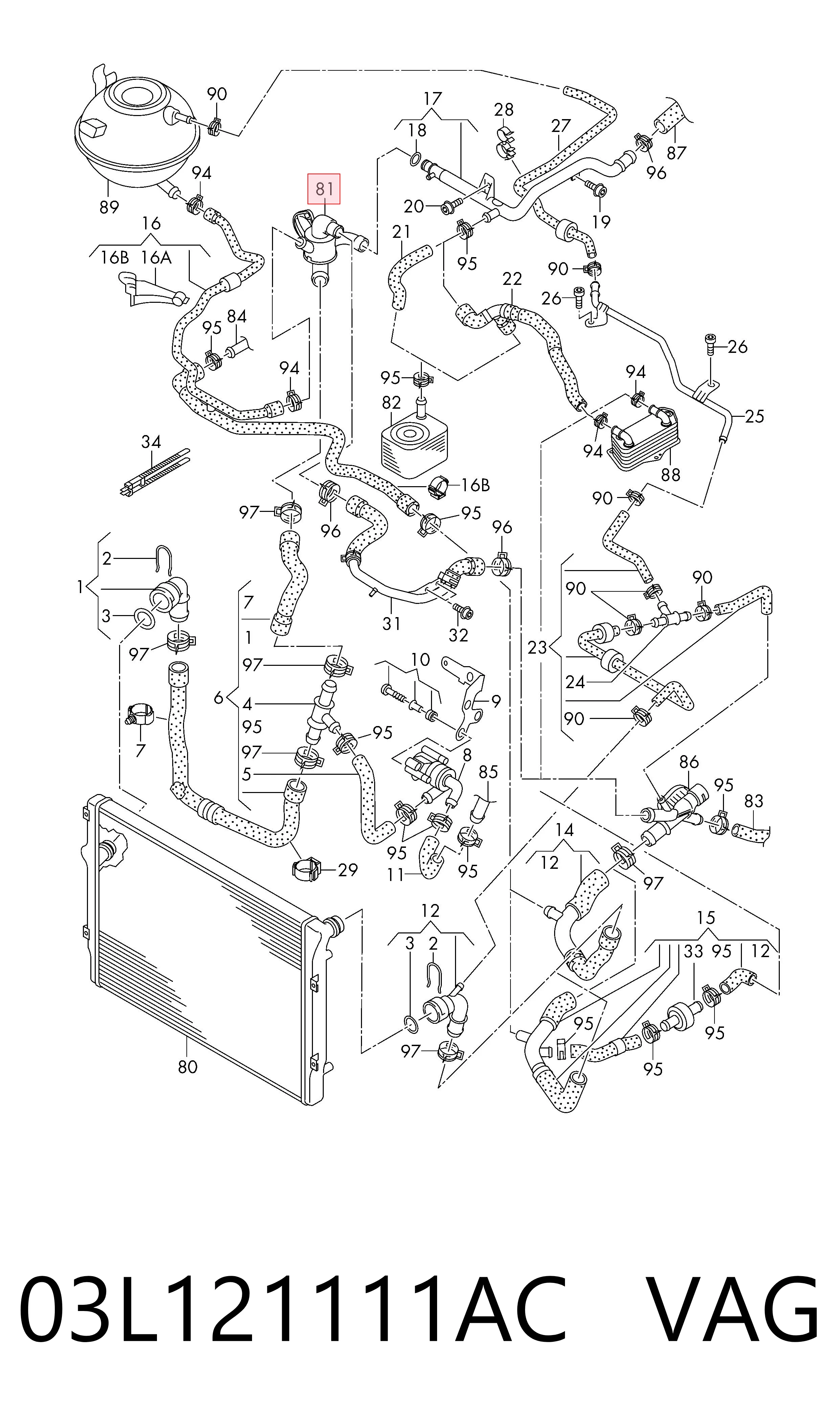 03L121111AC VAG Termostat