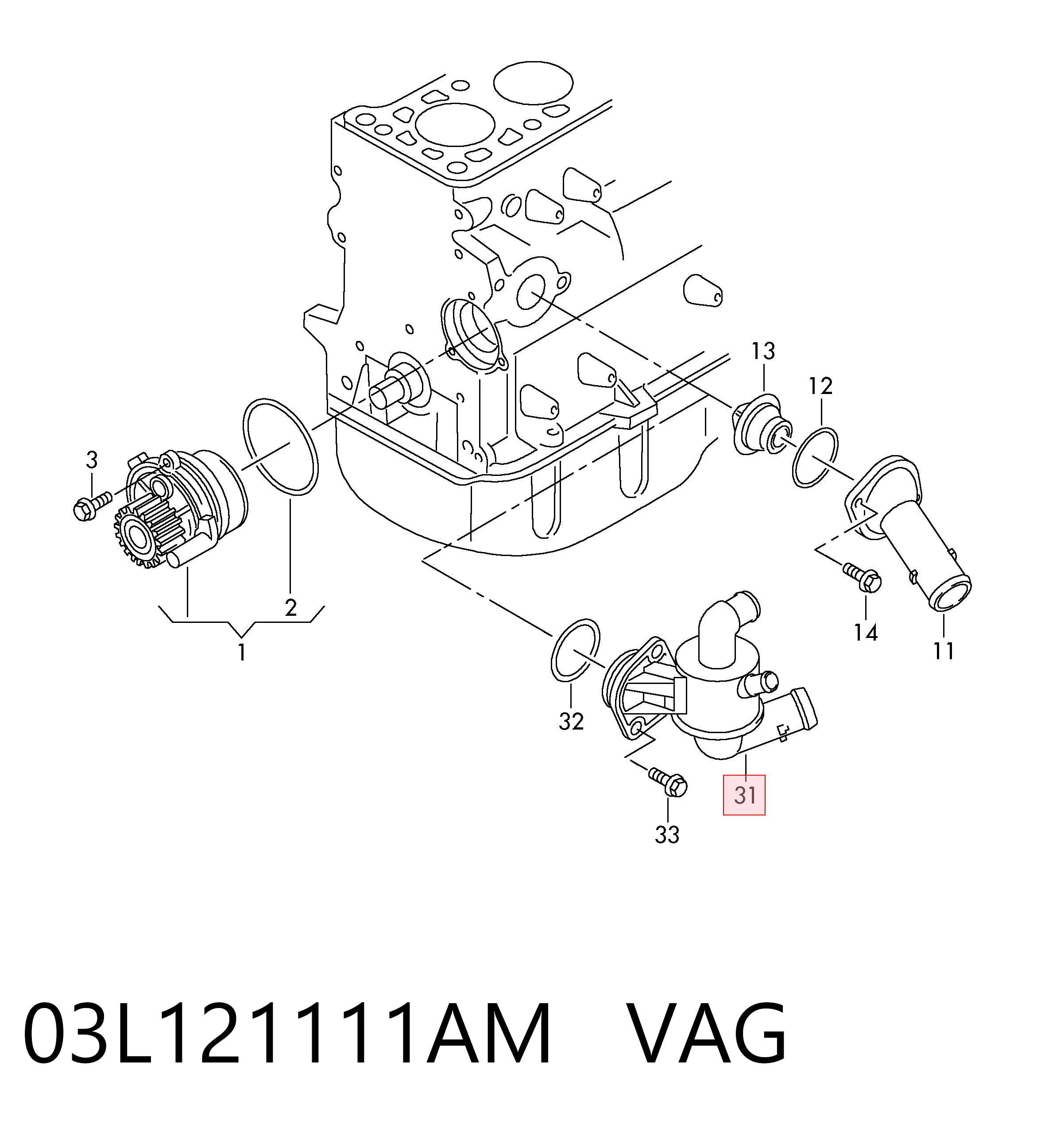 03L121111AM VAG Termostat