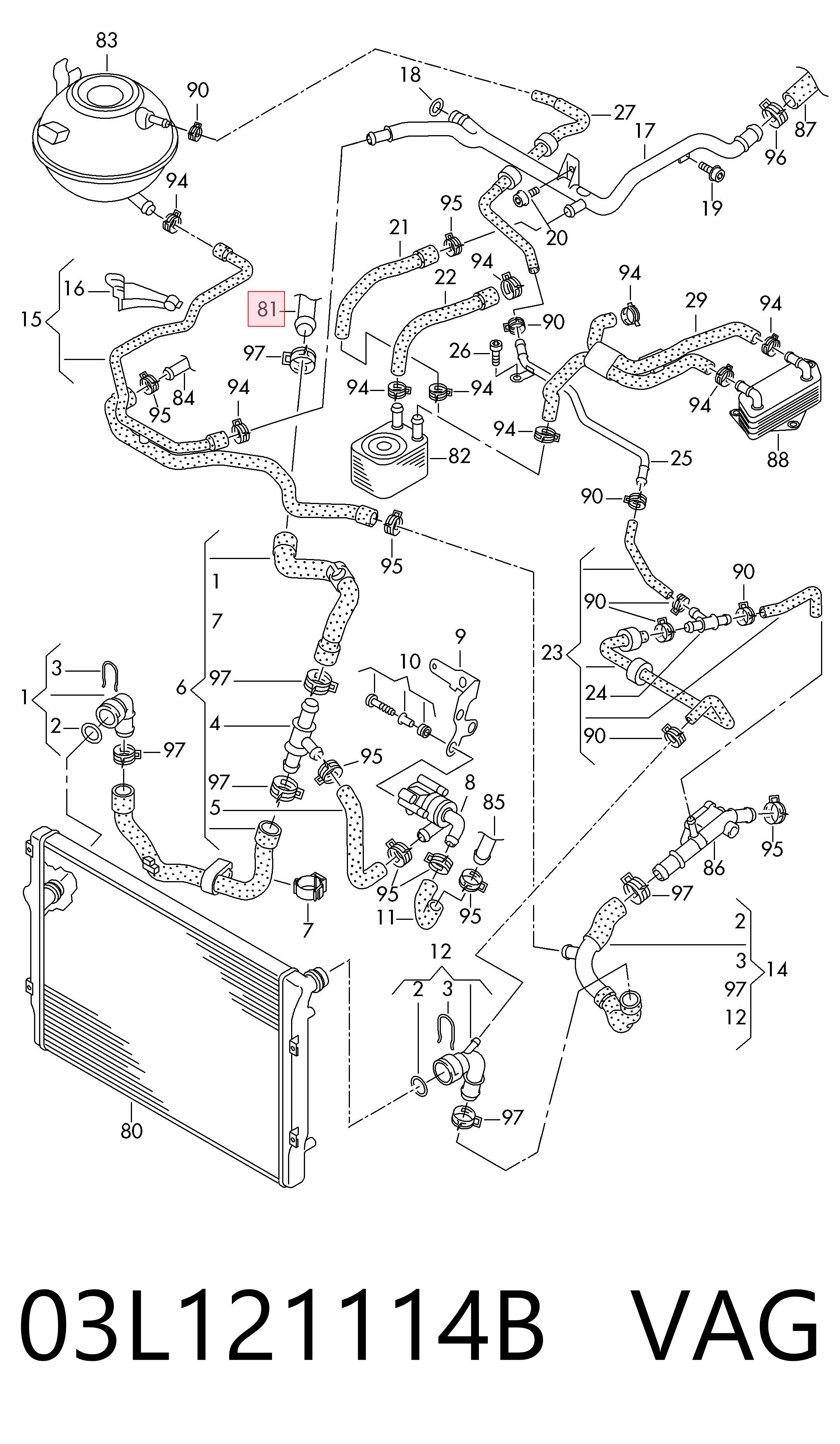 03L121114B VAG Termostat
