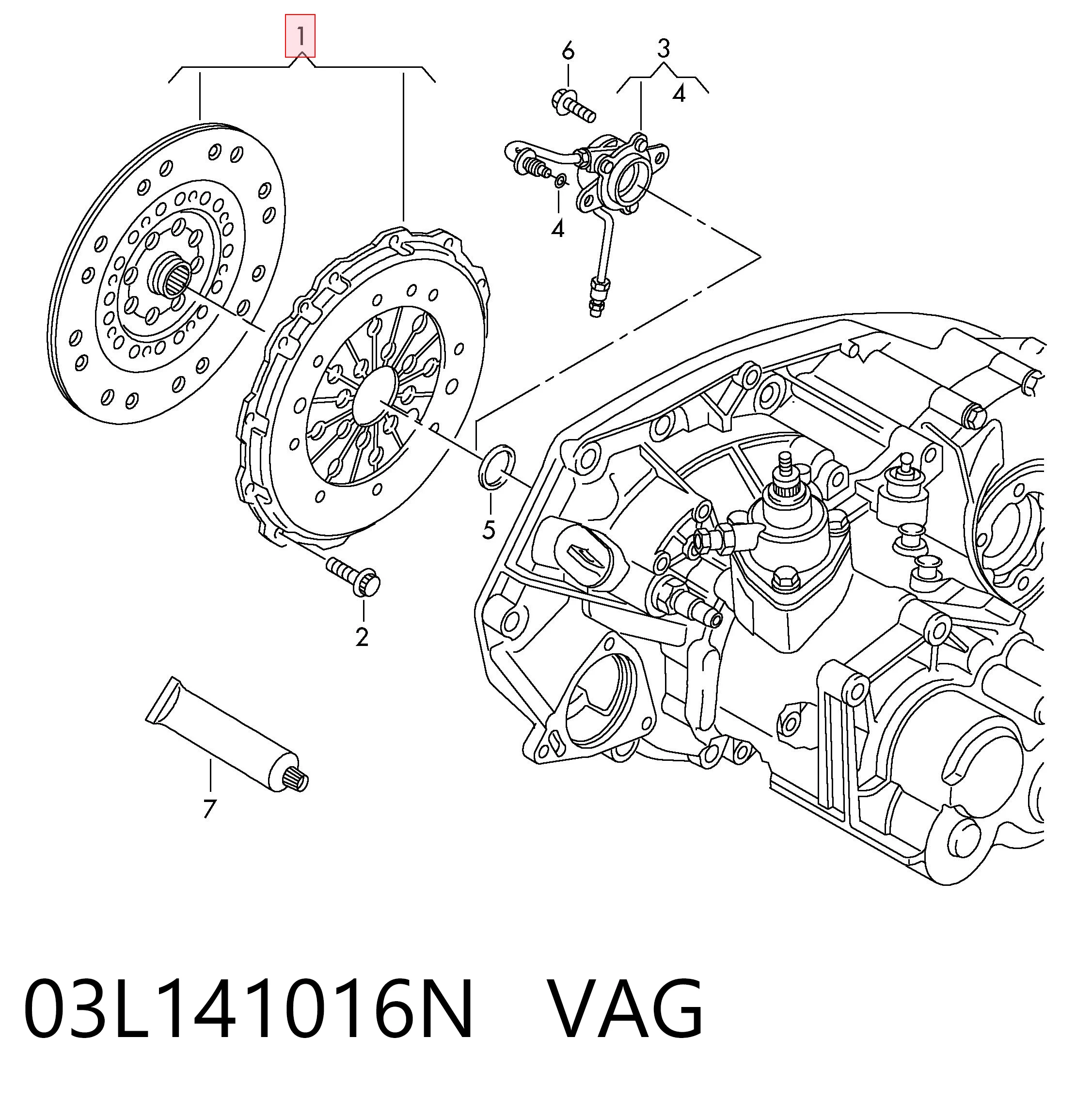 Zestaw sprzęgła (3 części) Volkswagen Golf ALLTRACK VII kombi (BA5, BV5) (2014 - 2020) cena, od 150,09 USD