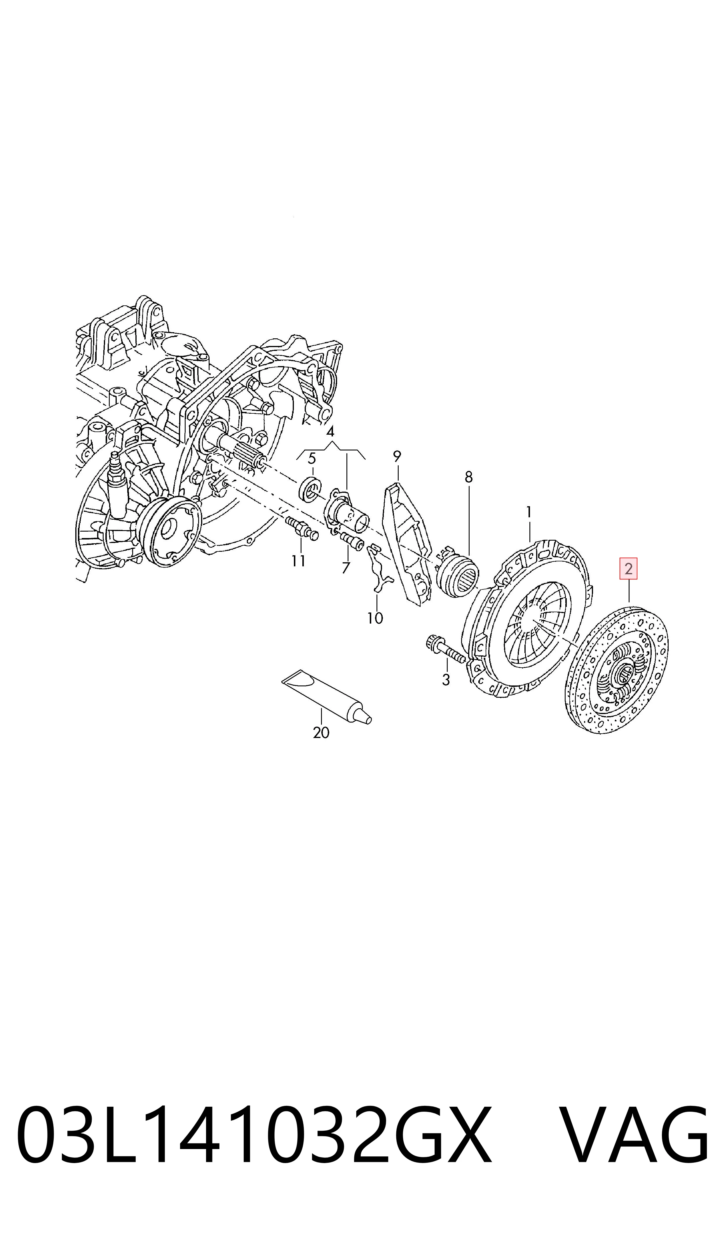 Tarcza sprzęgła Volkswagen Passat B7