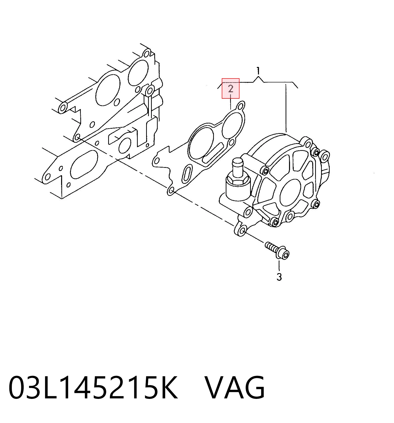 03L145215K VAG Uszczelka pompy próżniowej