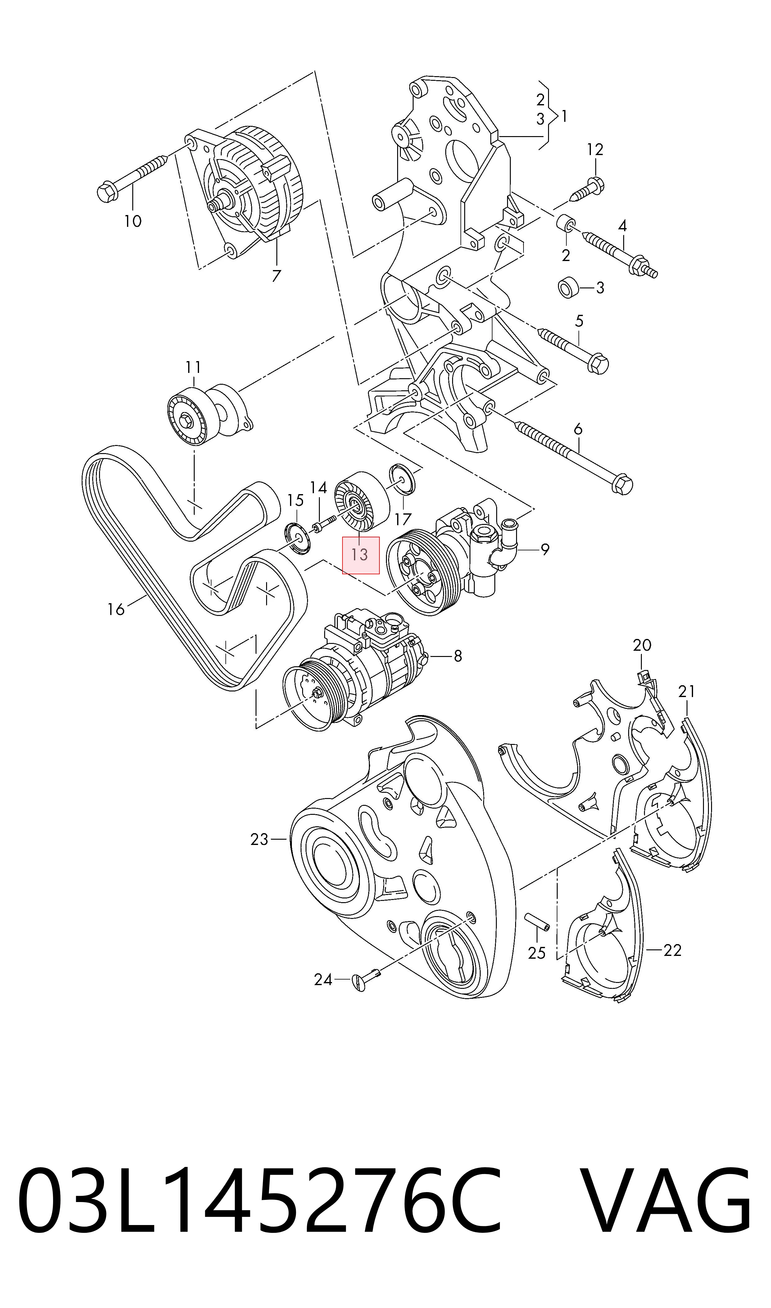 Rolka prowadząca kierunkowa paska rozrządu do Volkswagen Transporter SGA, SGH, SHA, SHH
