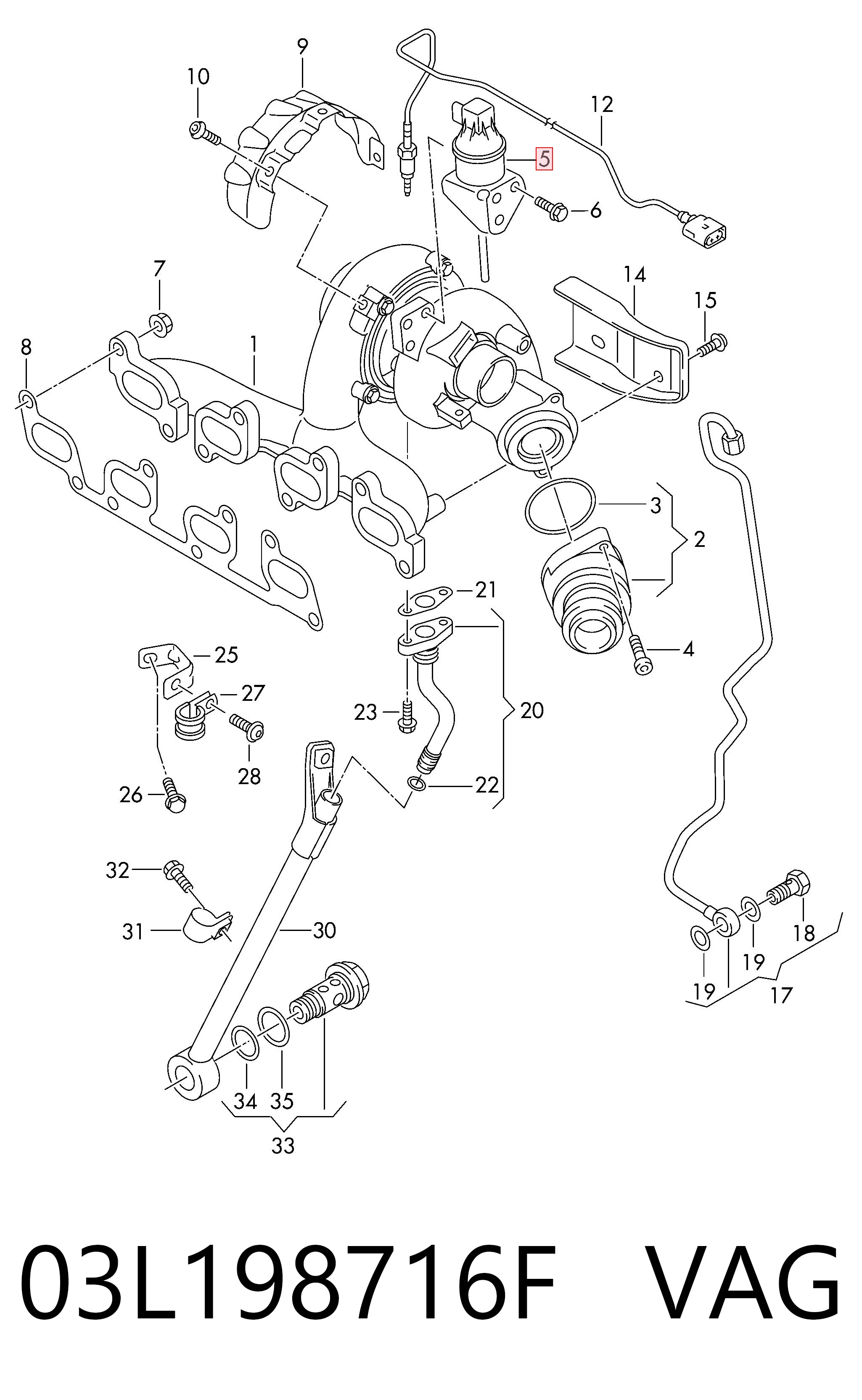 Zawór (aktuator) sterowania turbiną Volkswagen Polo V hatchback (6R1, 6C1) (2009 - 2022) cena, od 184,45 USD