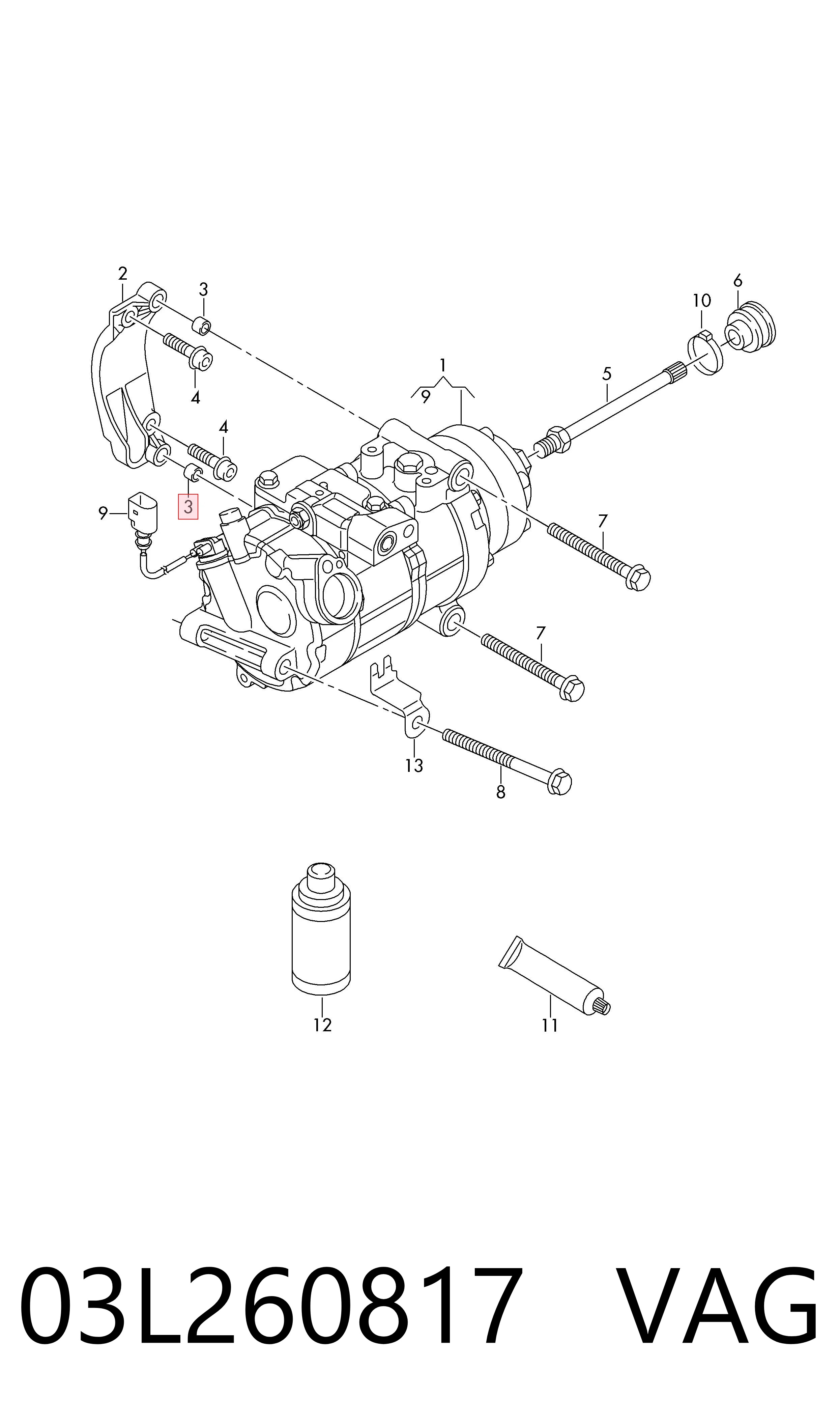 VAG 03L260817 cena, od 3,42 USD