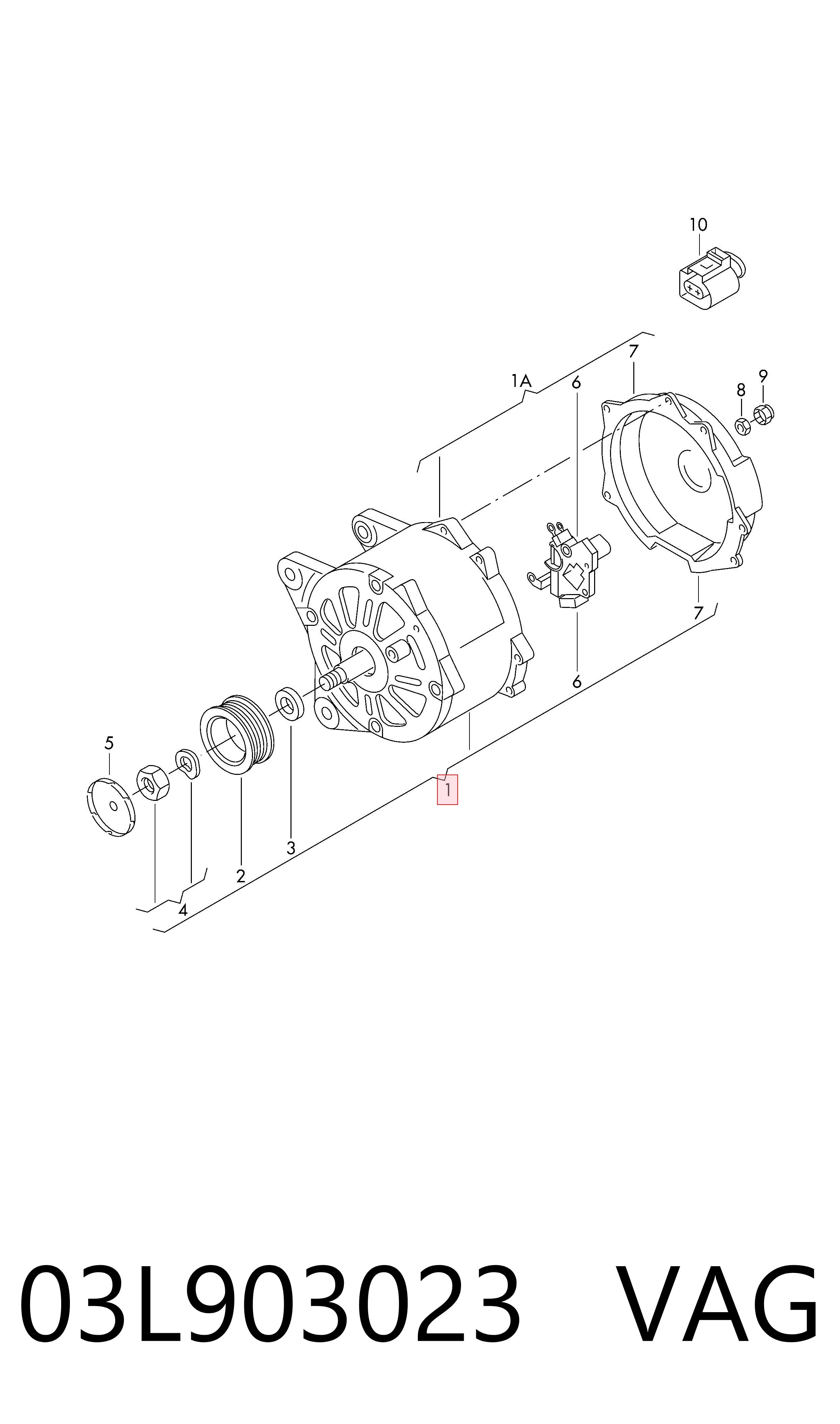 03L903023 VAG Alternator