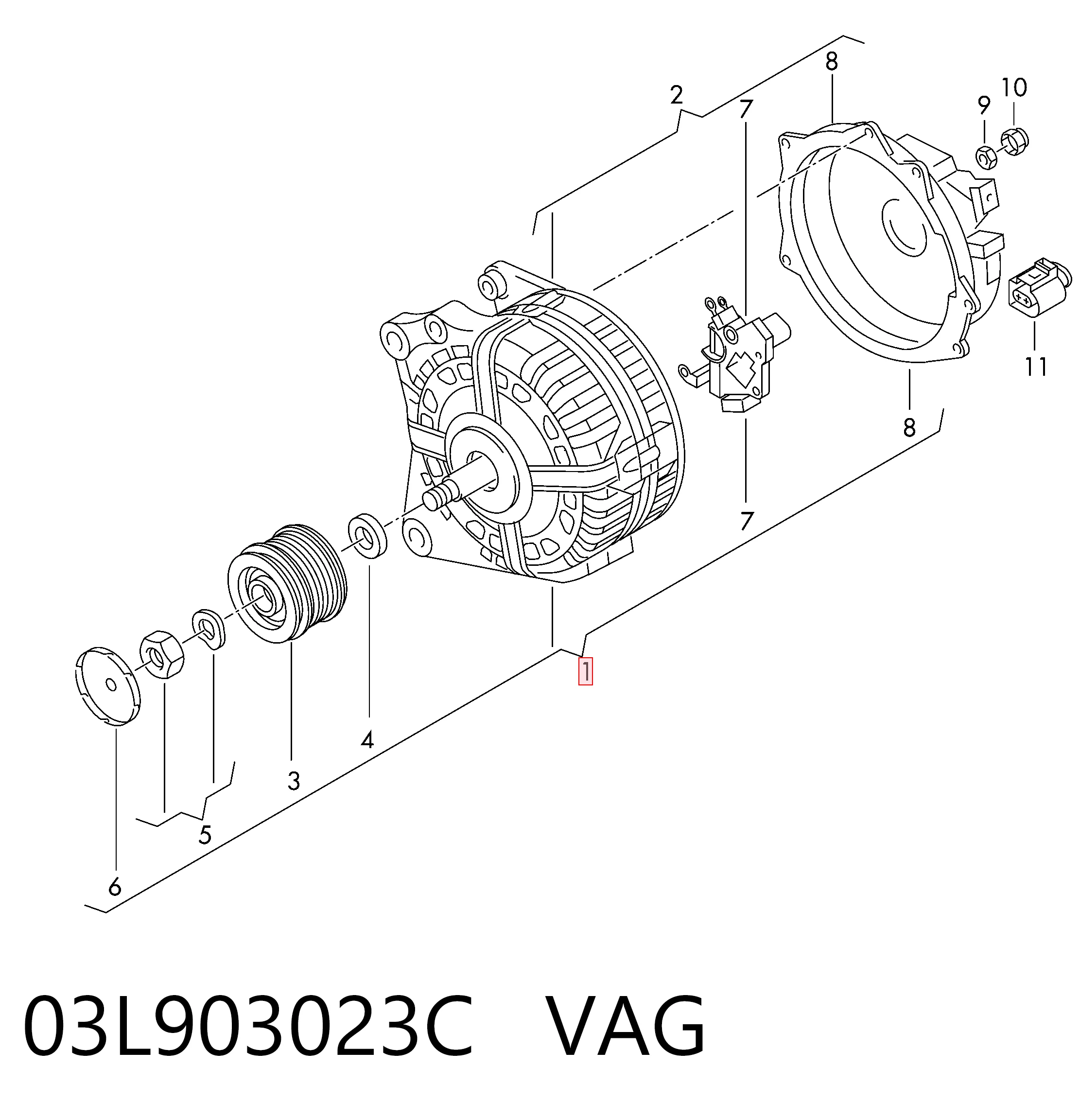 03L903023C VAG Alternator