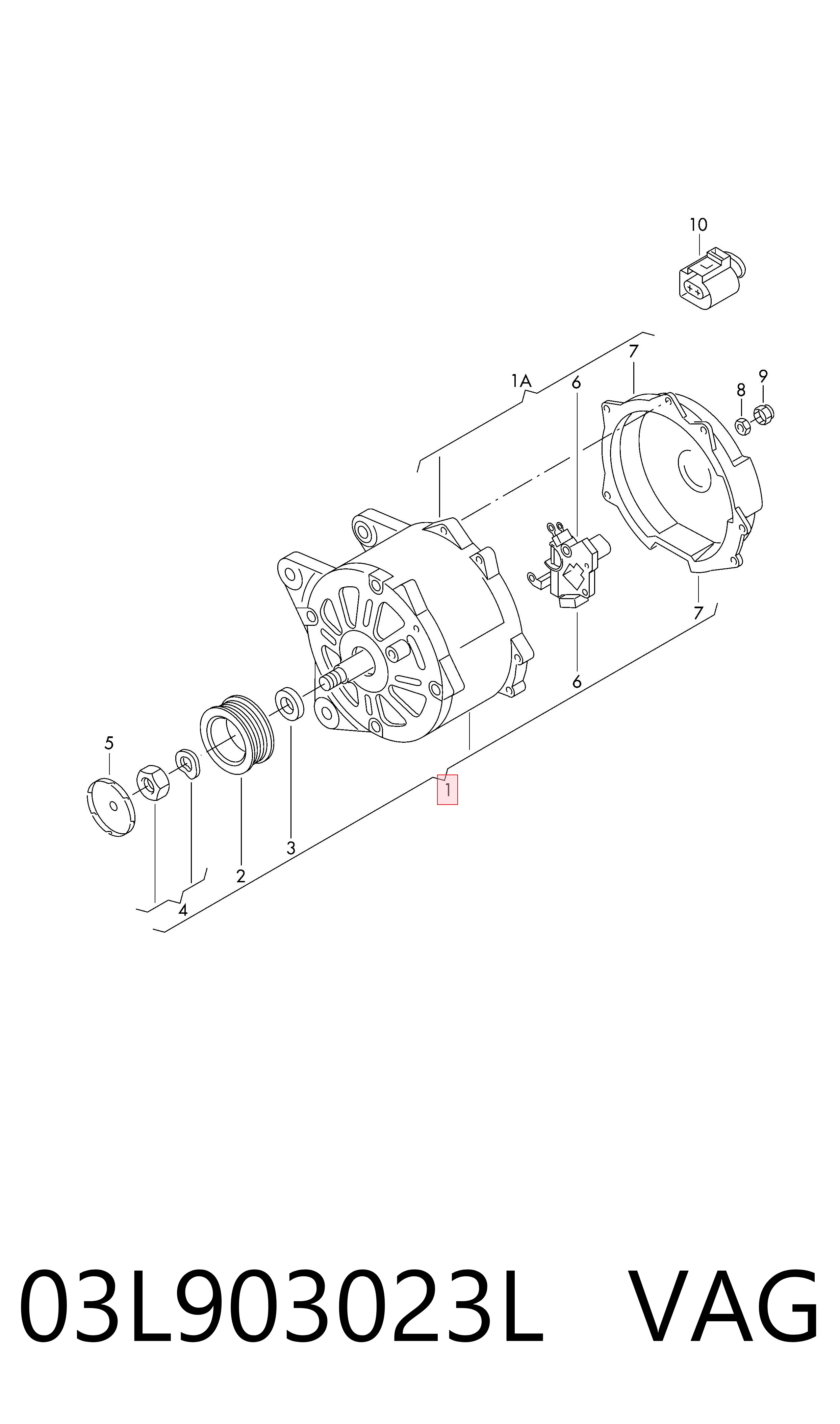 03L903023L VAG Alternator