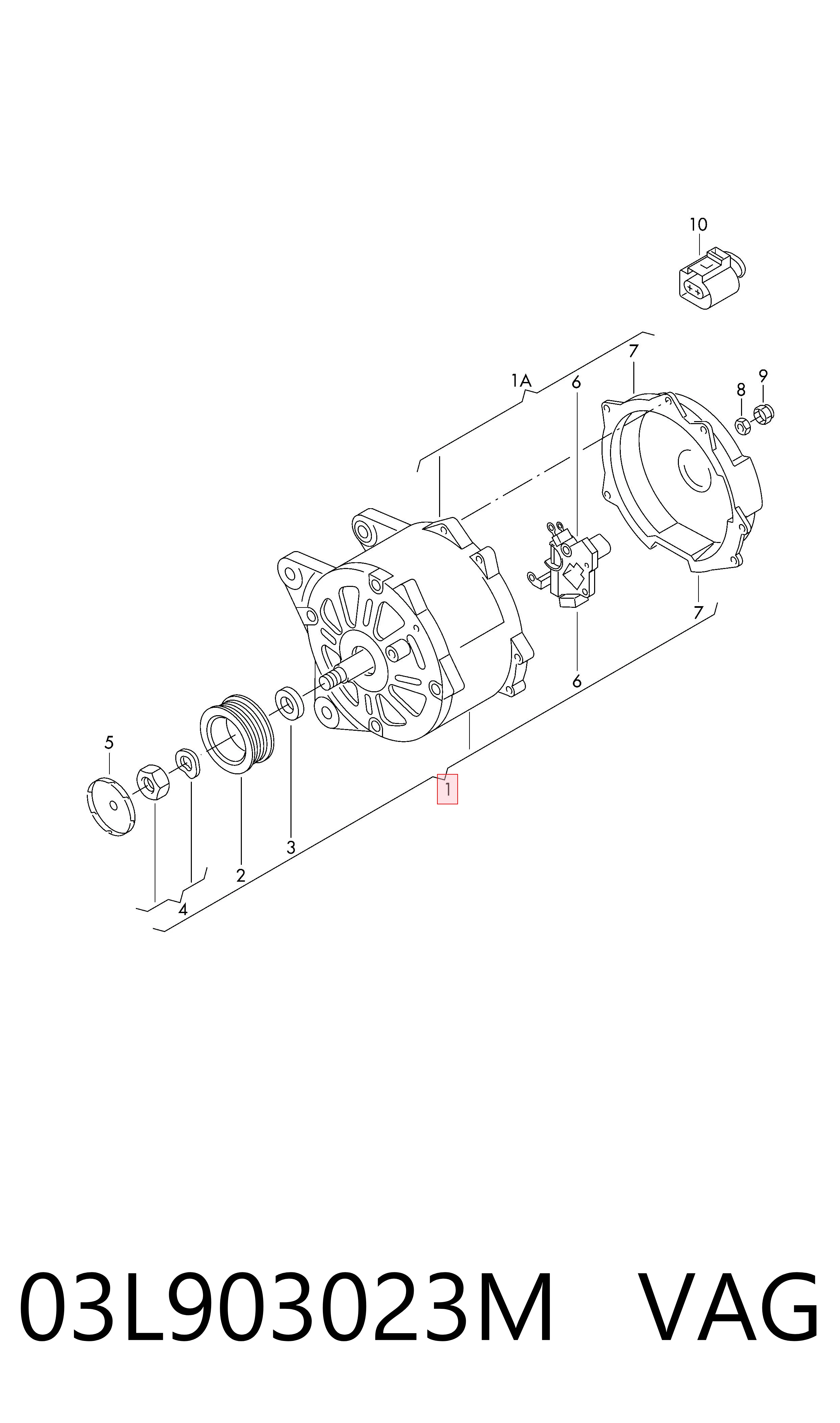 03L903023M VAG Alternator
