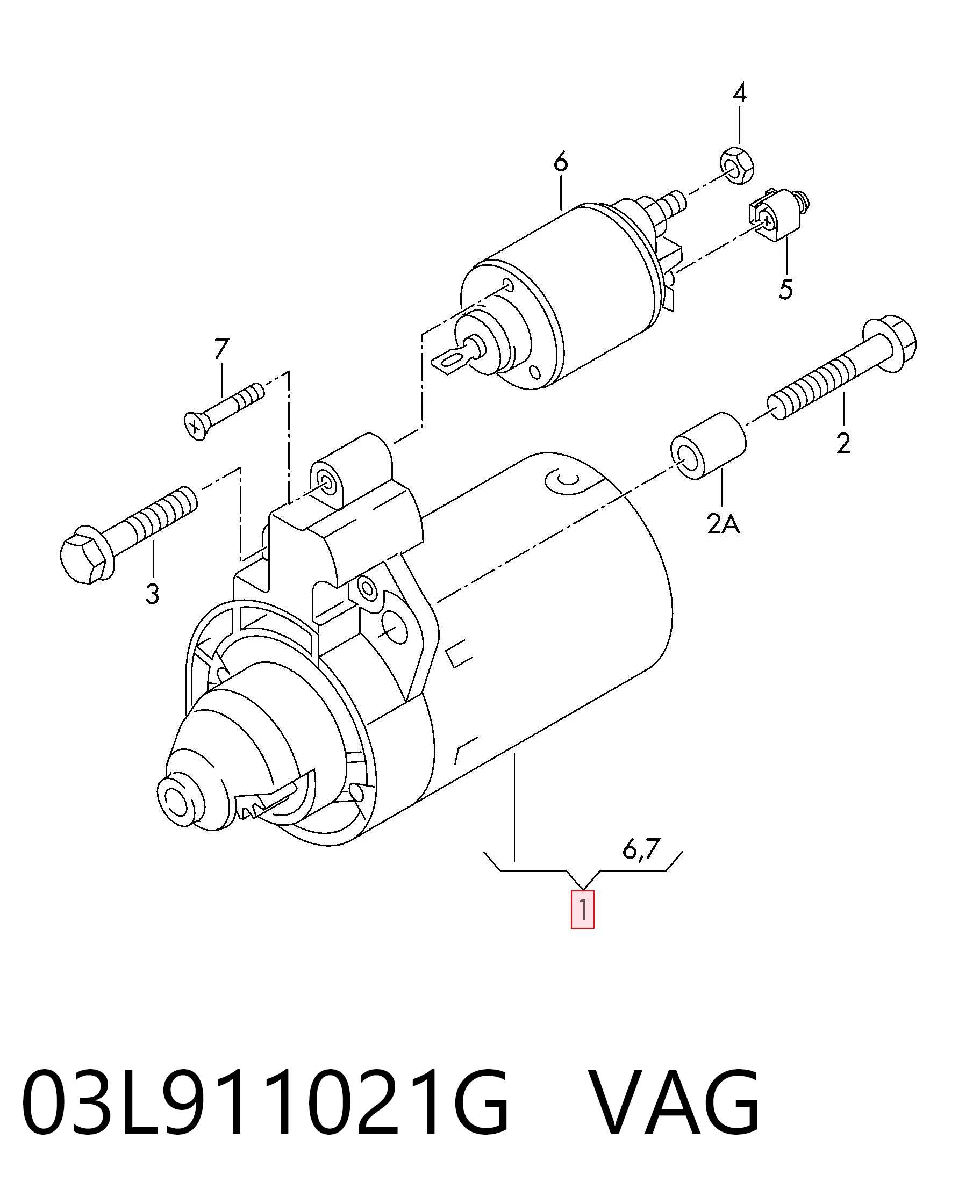 Rozrusznik VAG 03L911021G cena, od 102,15 USD
