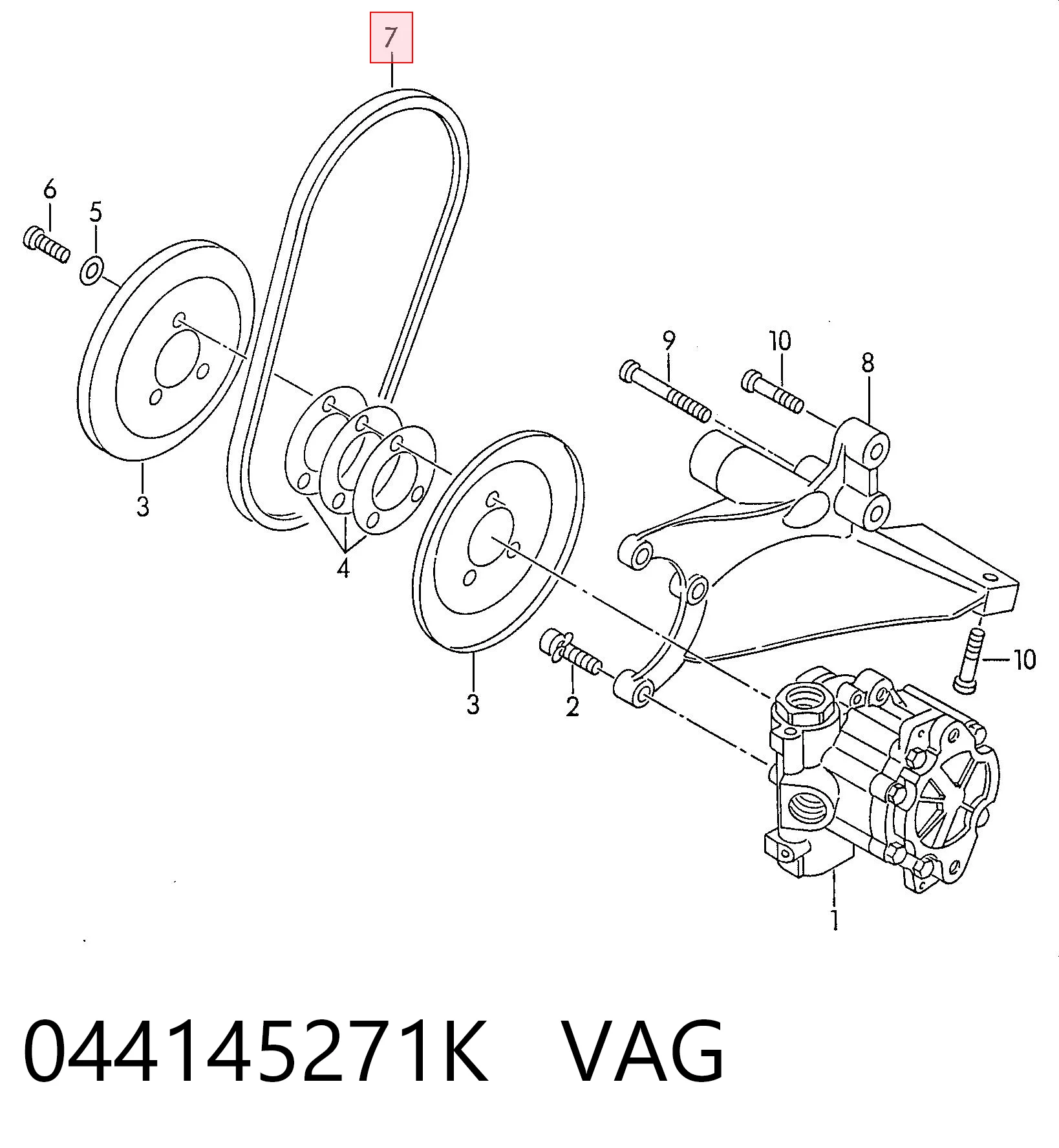 044145271K VAG Pas napędowy mechanizmów