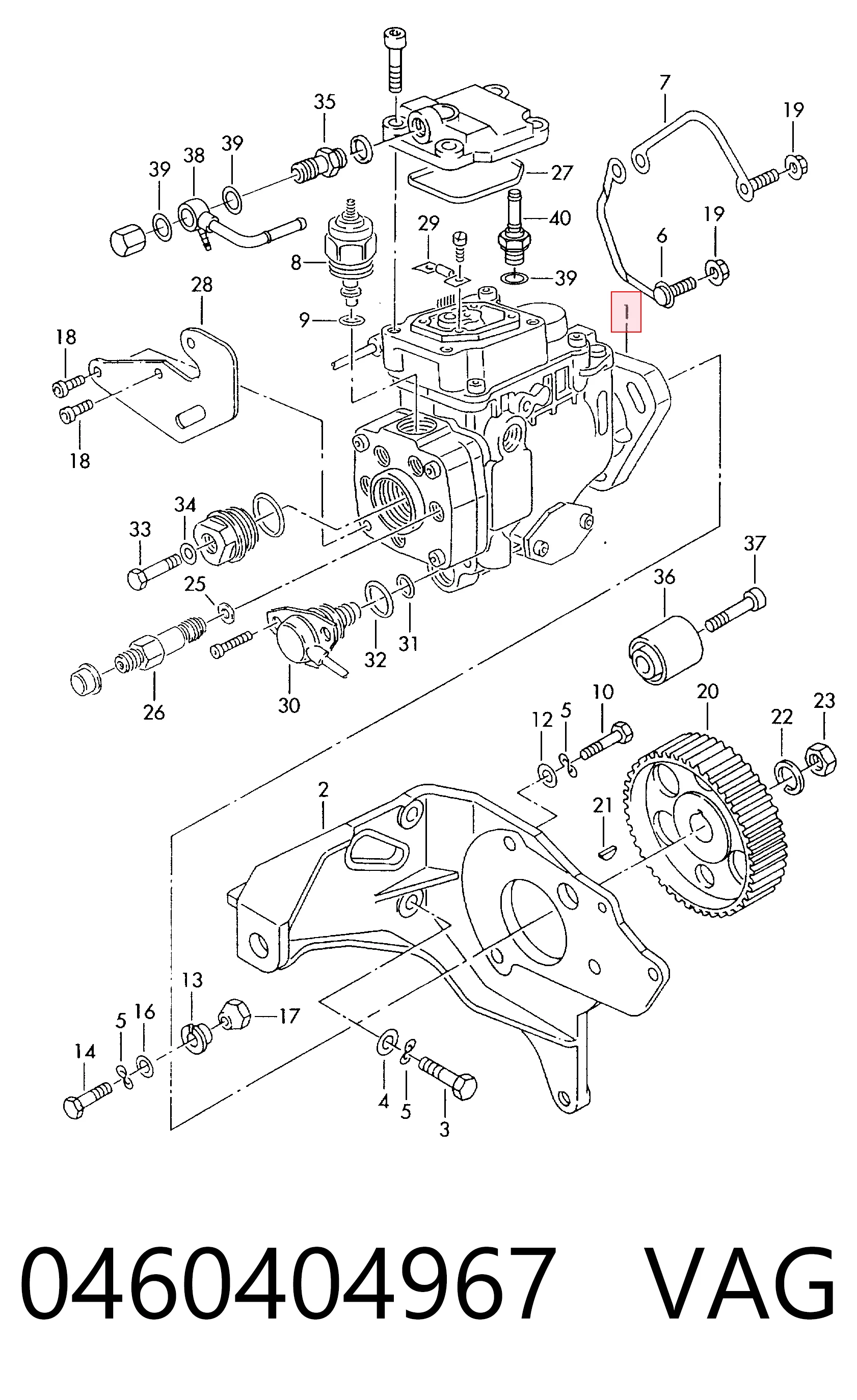 Pompa wtryskowa wysokiego ciśnienia do Volkswagen Lupo  6X, 6E