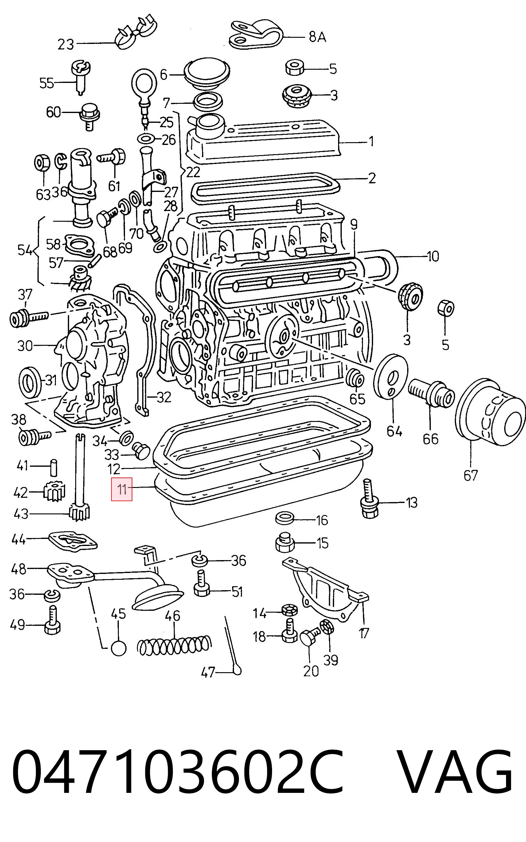  Miska olejowa silnika Skoda Felicia 1