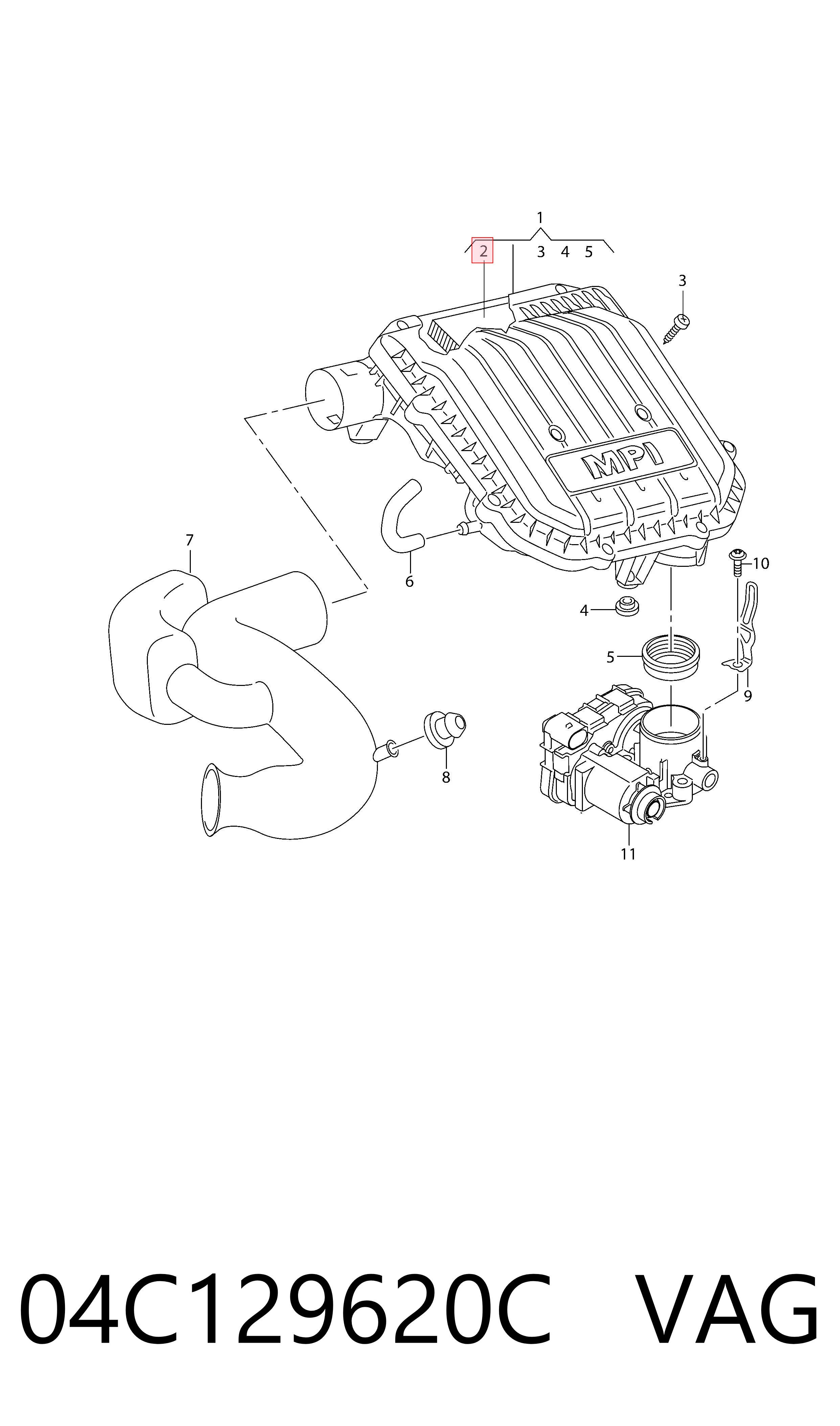 Filtr powietrza VAG 04C129620C cena, od 12,24 USD
