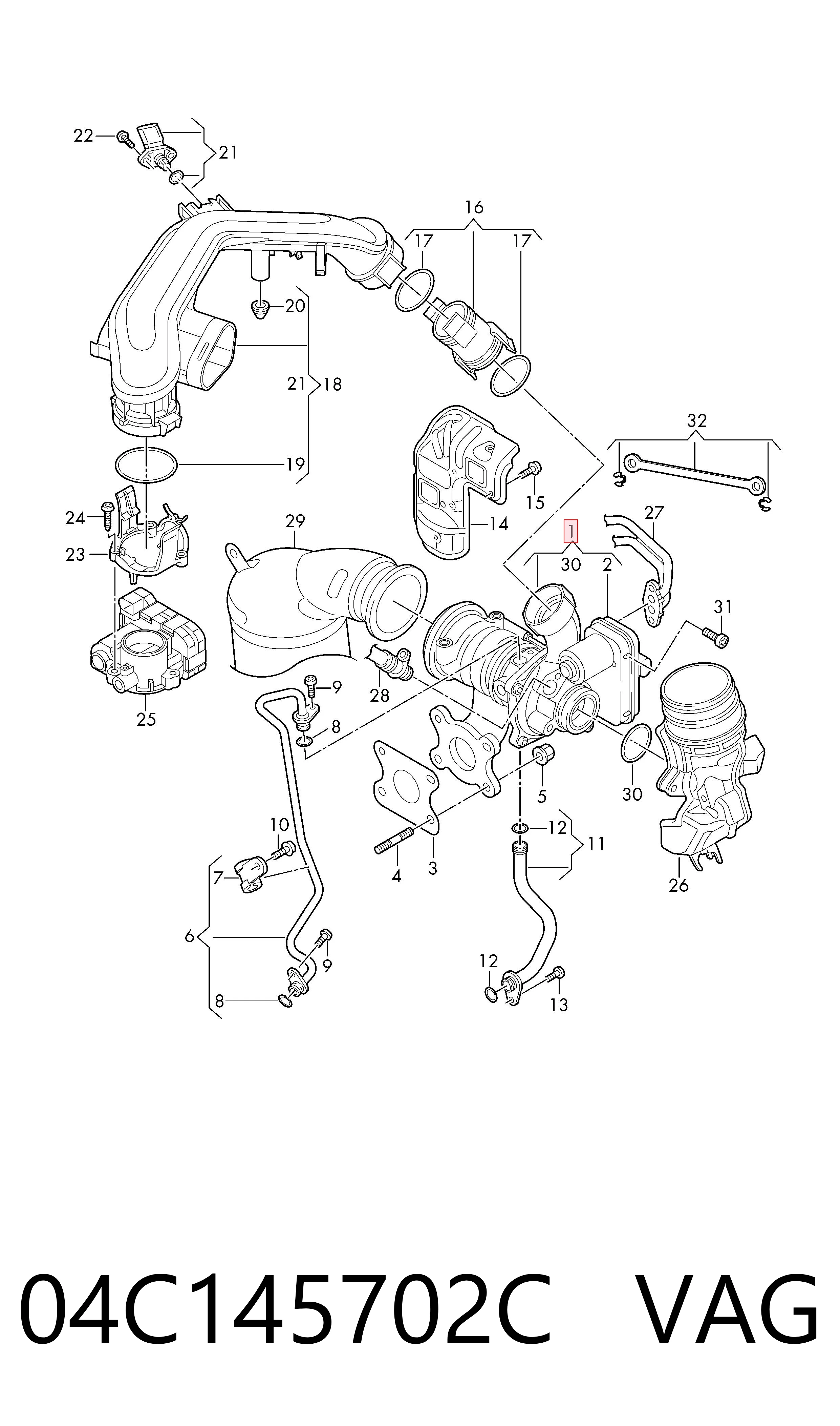 Do koszyka Turbina Volkswagen Polo V 6R1, 6C1