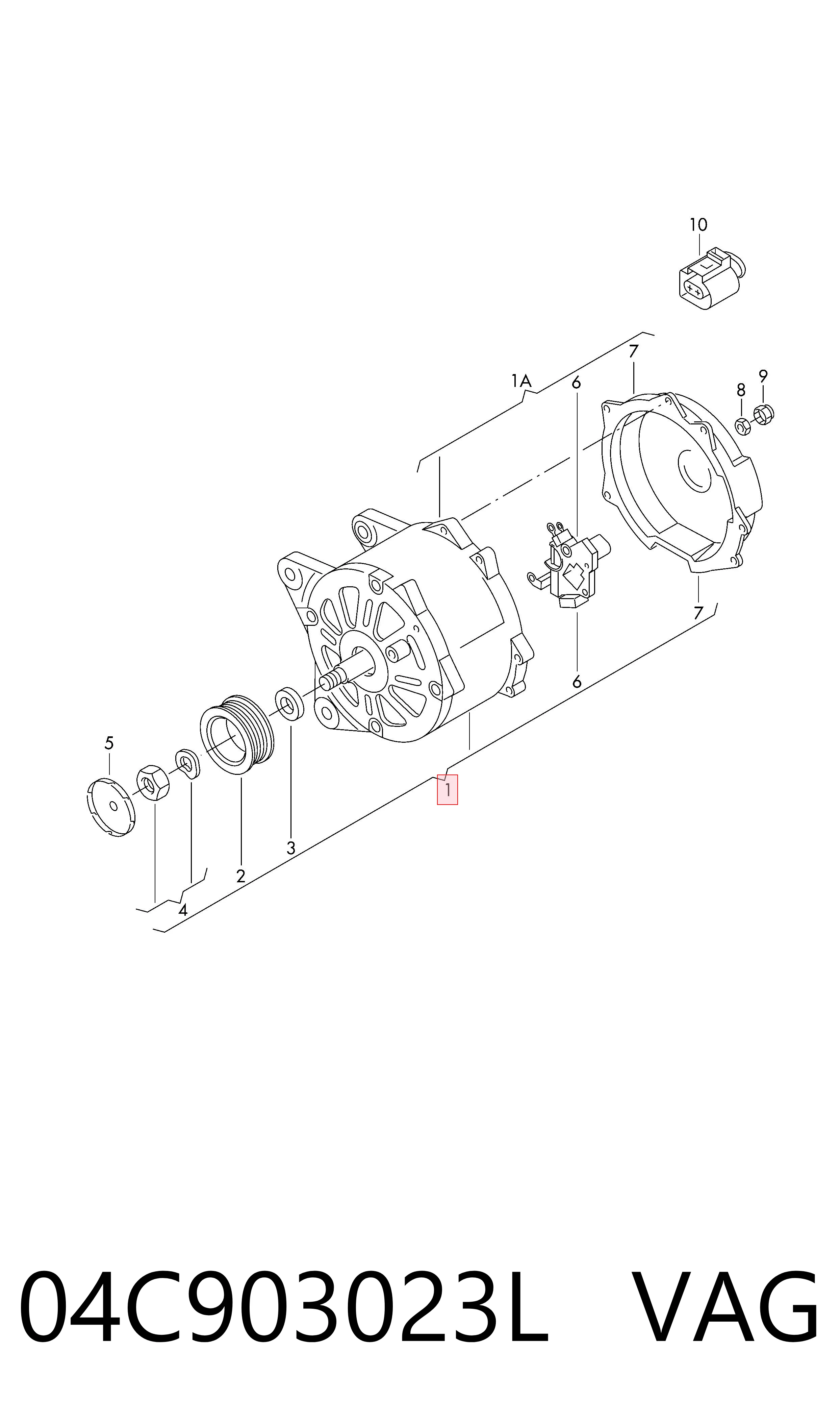 Alternator VAG 04C903023L cena, od 122,58 USD