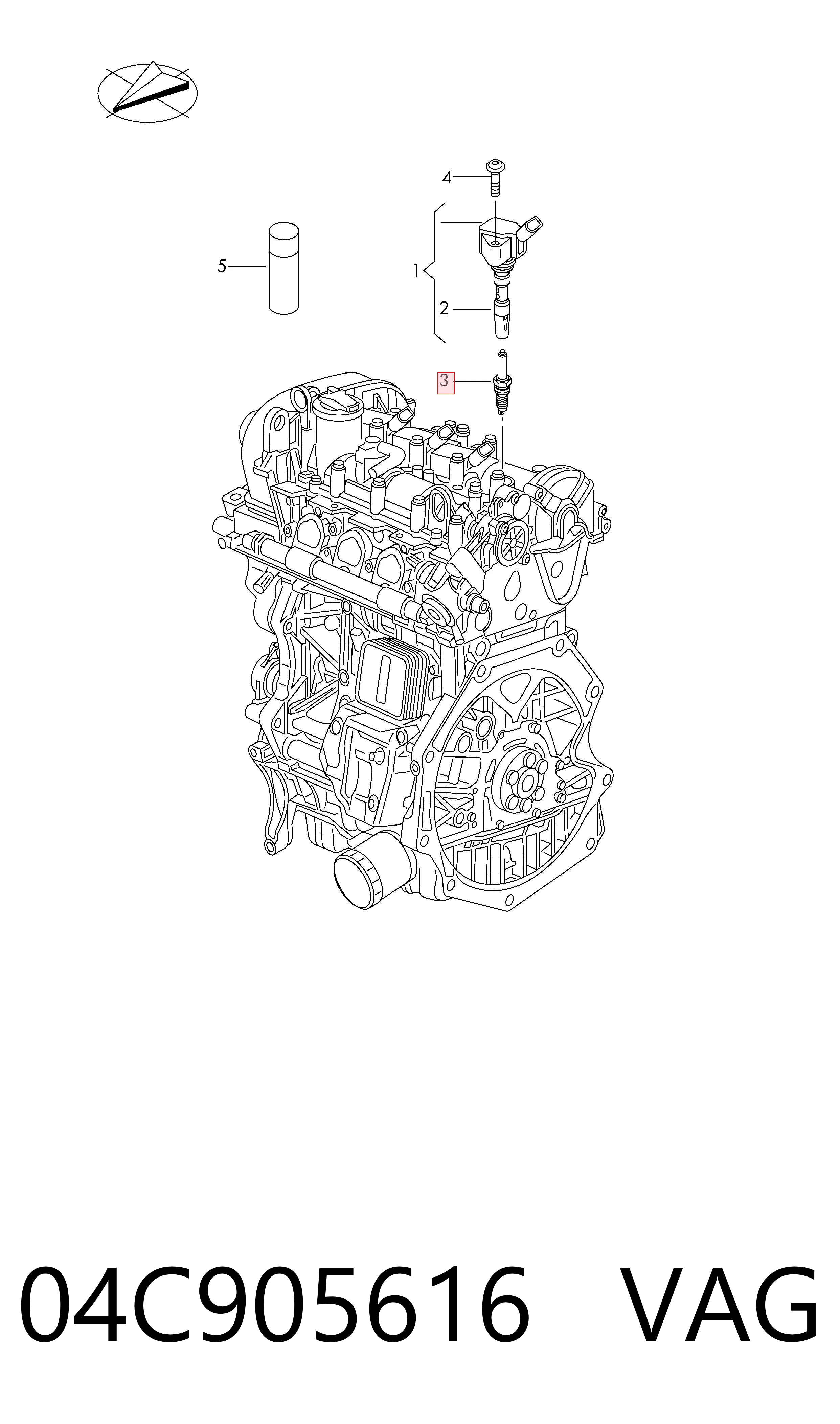 04C905616 VAG Świeca zapłonowa