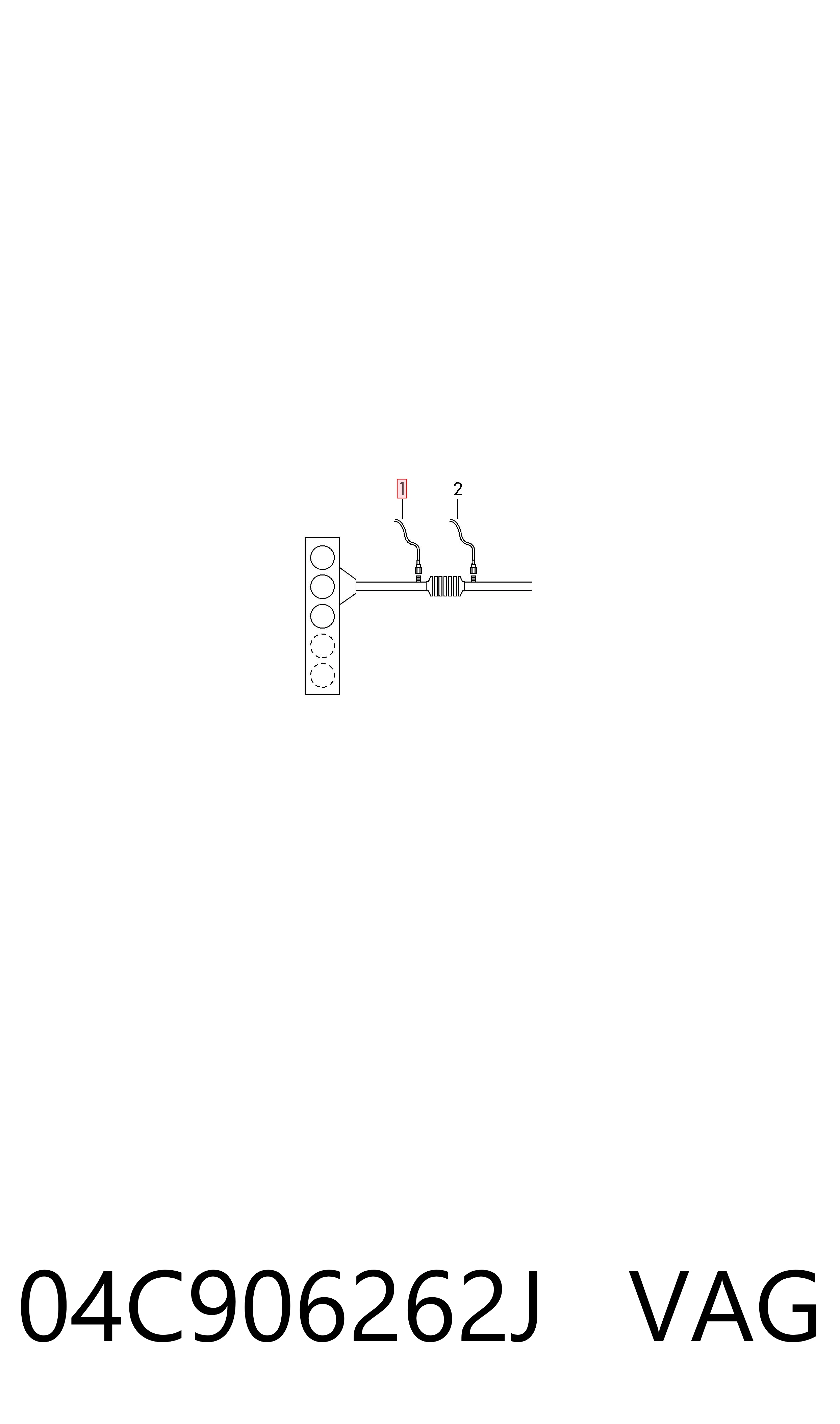 Sonda lambda czujnik tlenu przed katalizatorem 04C906262J VAG