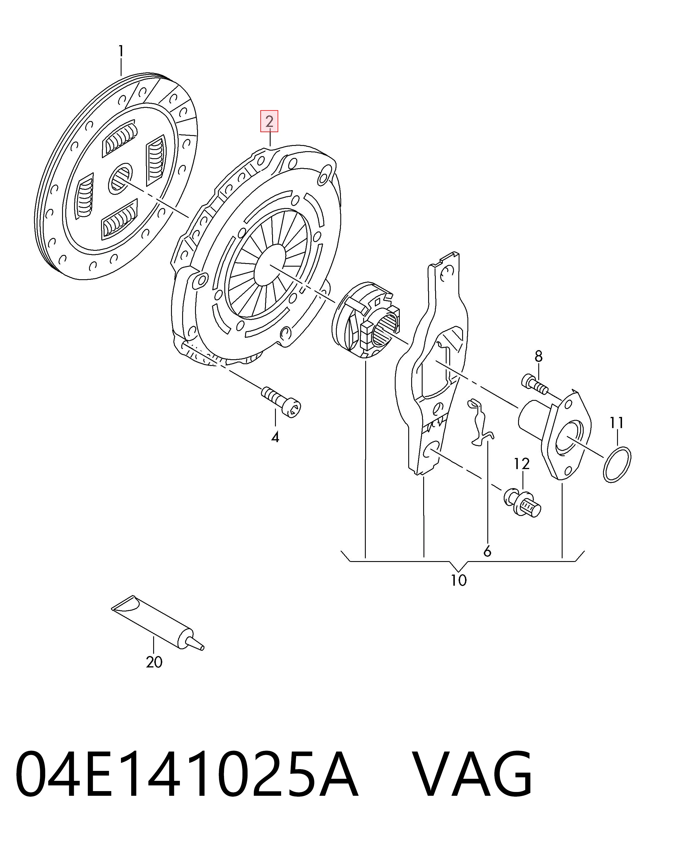 Do koszyka Docisk sprzęgła Skoda Octavia III A7 5E3, NL3, NR3