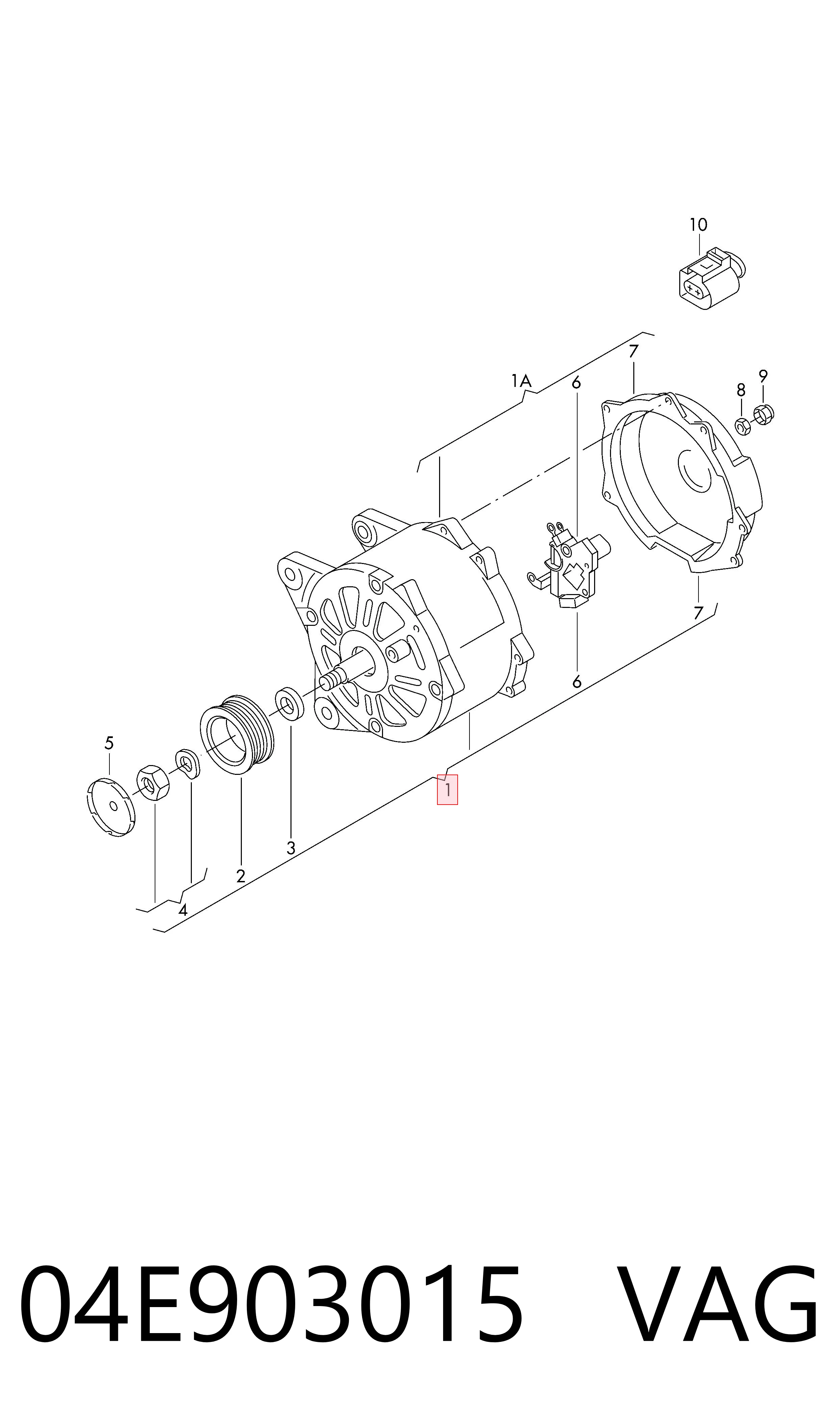 04E903015 VAG Alternator