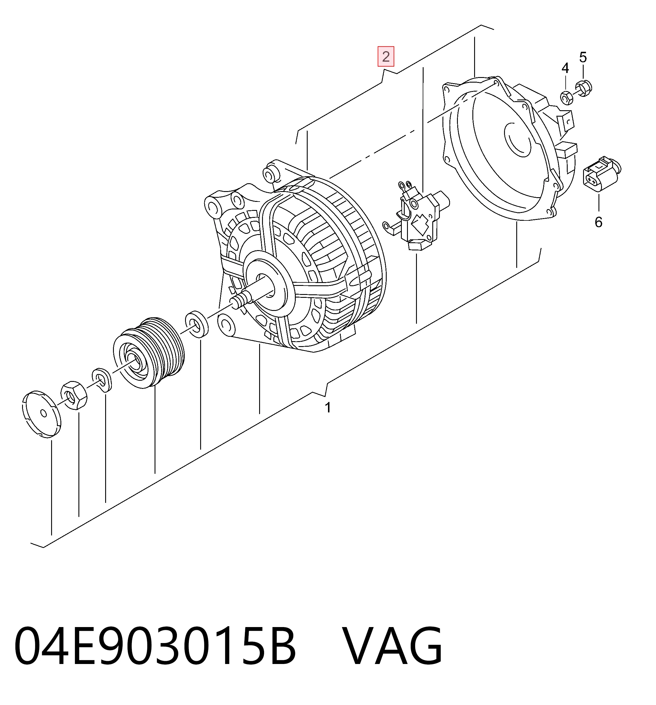 04E903015B VAG Alternator