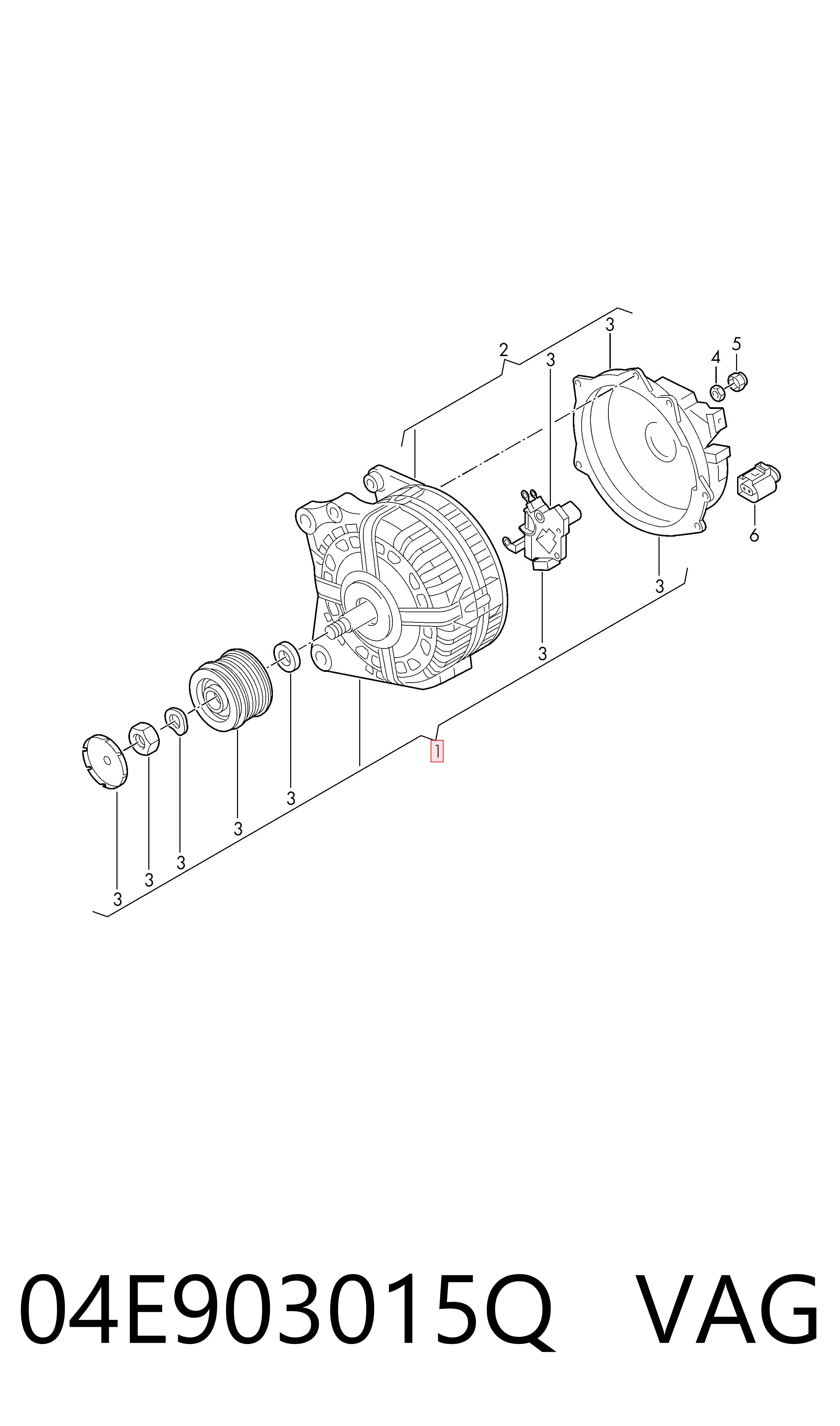 04E903015Q VAG Alternator