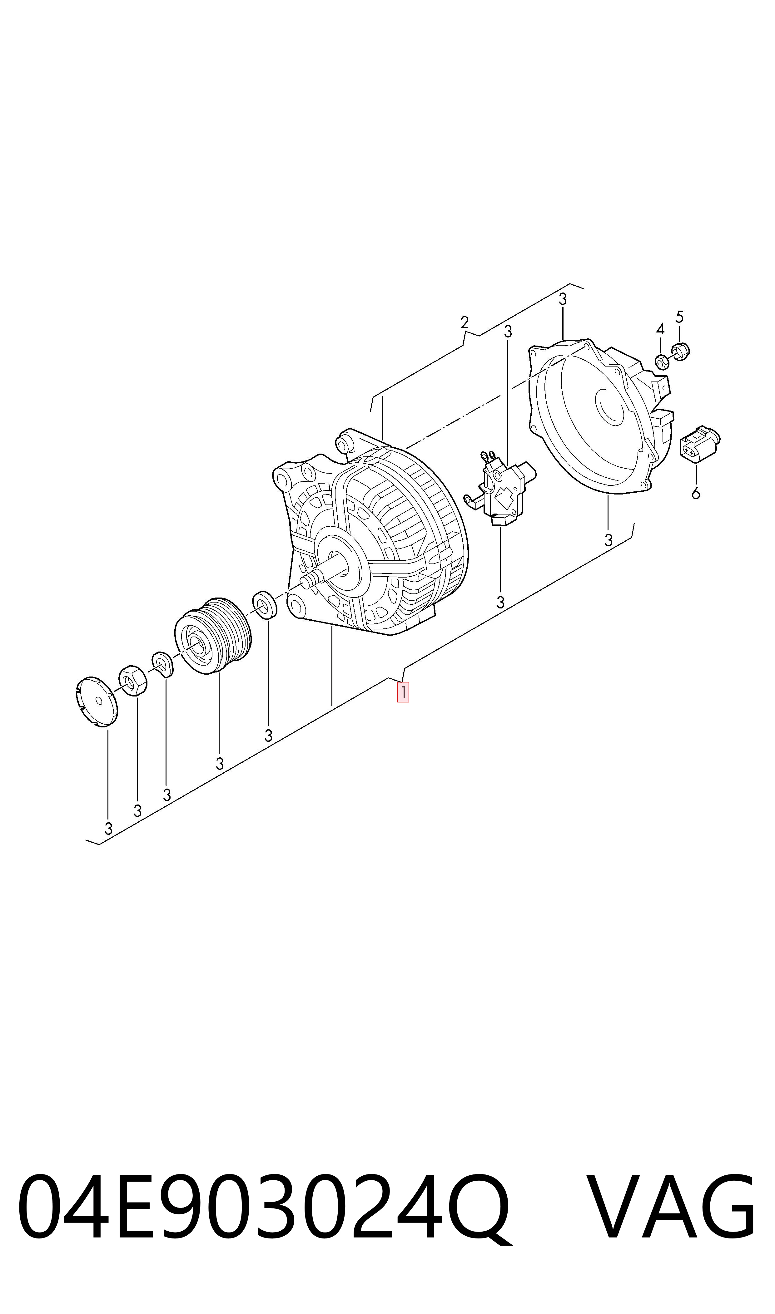 04E903024Q VAG Alternator
