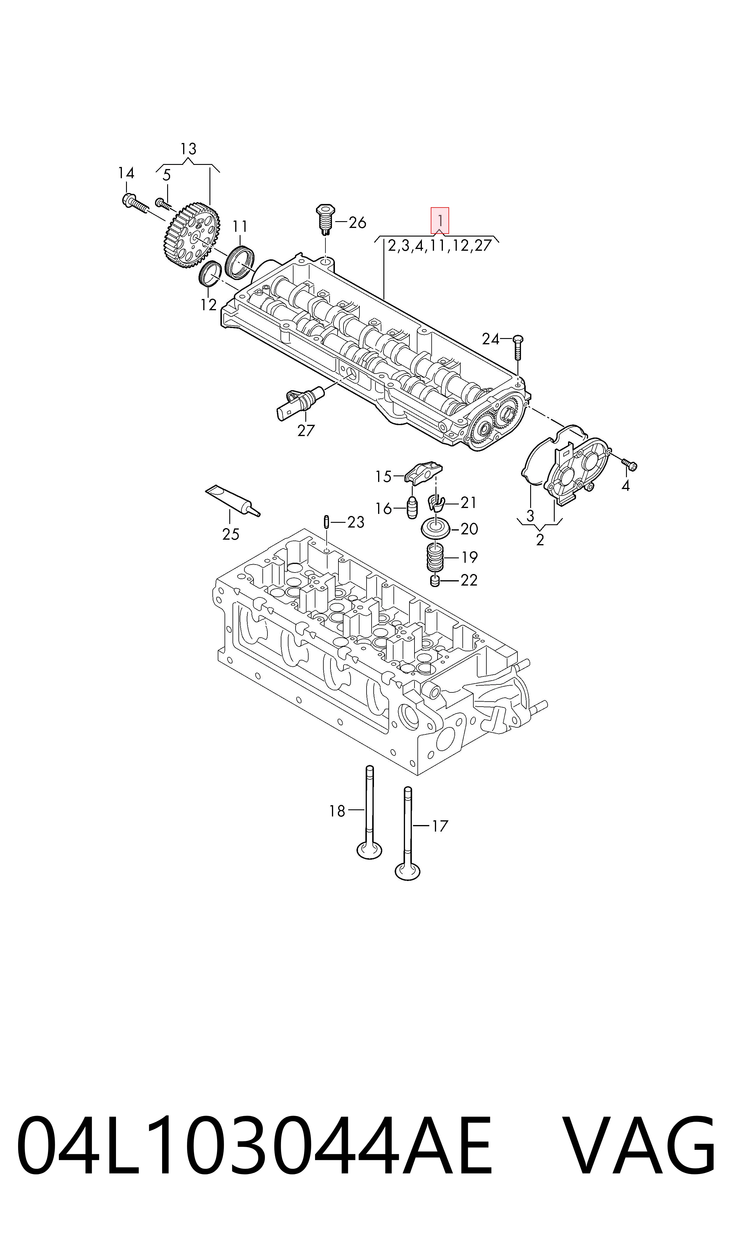 Obudowa wałka rozrządu do Skoda Octavia IV A8 NX3, NN3, PV3