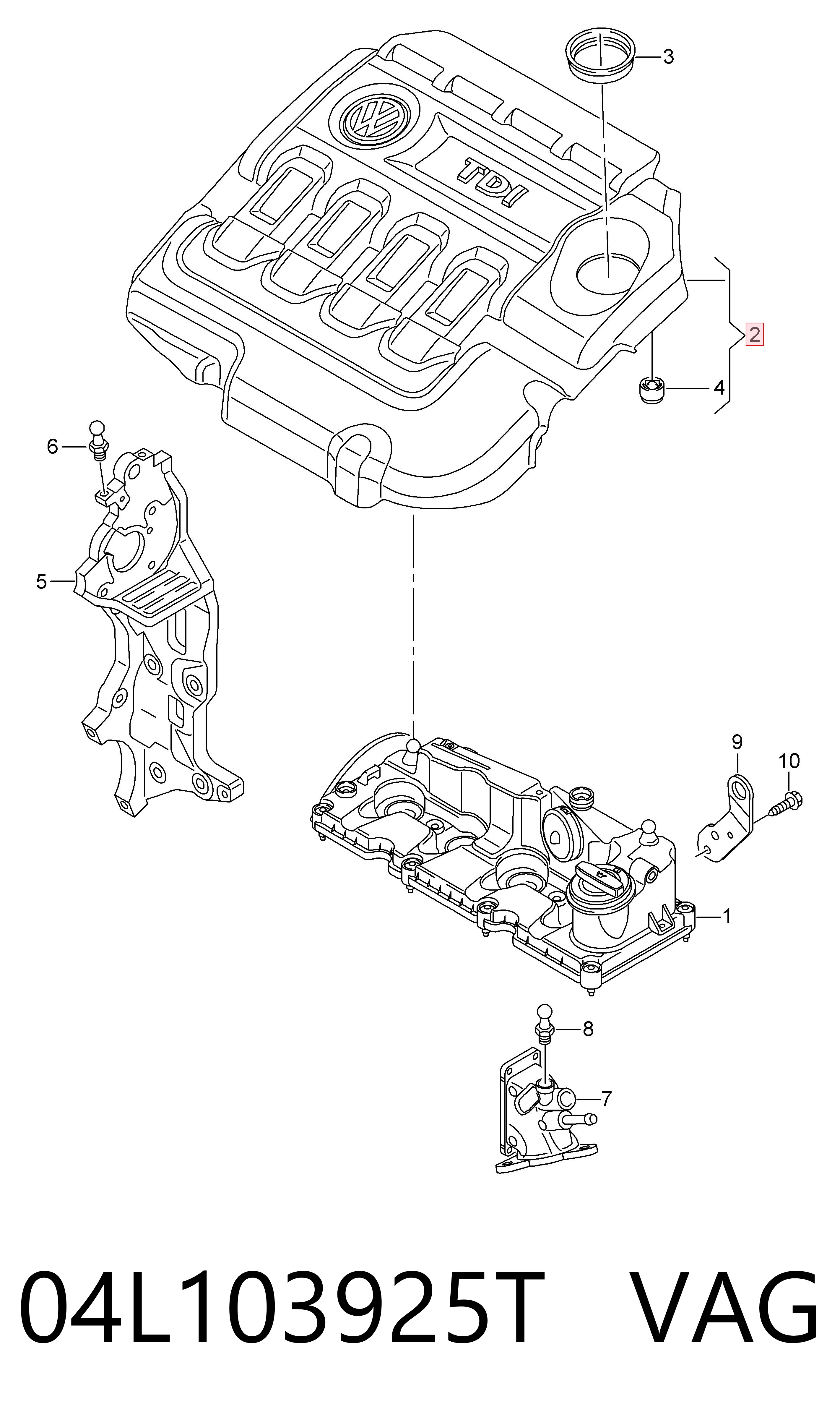Pokrywa silnika dekoracyjna do Skoda Octavia IV A8 NX3, NN3, PV3