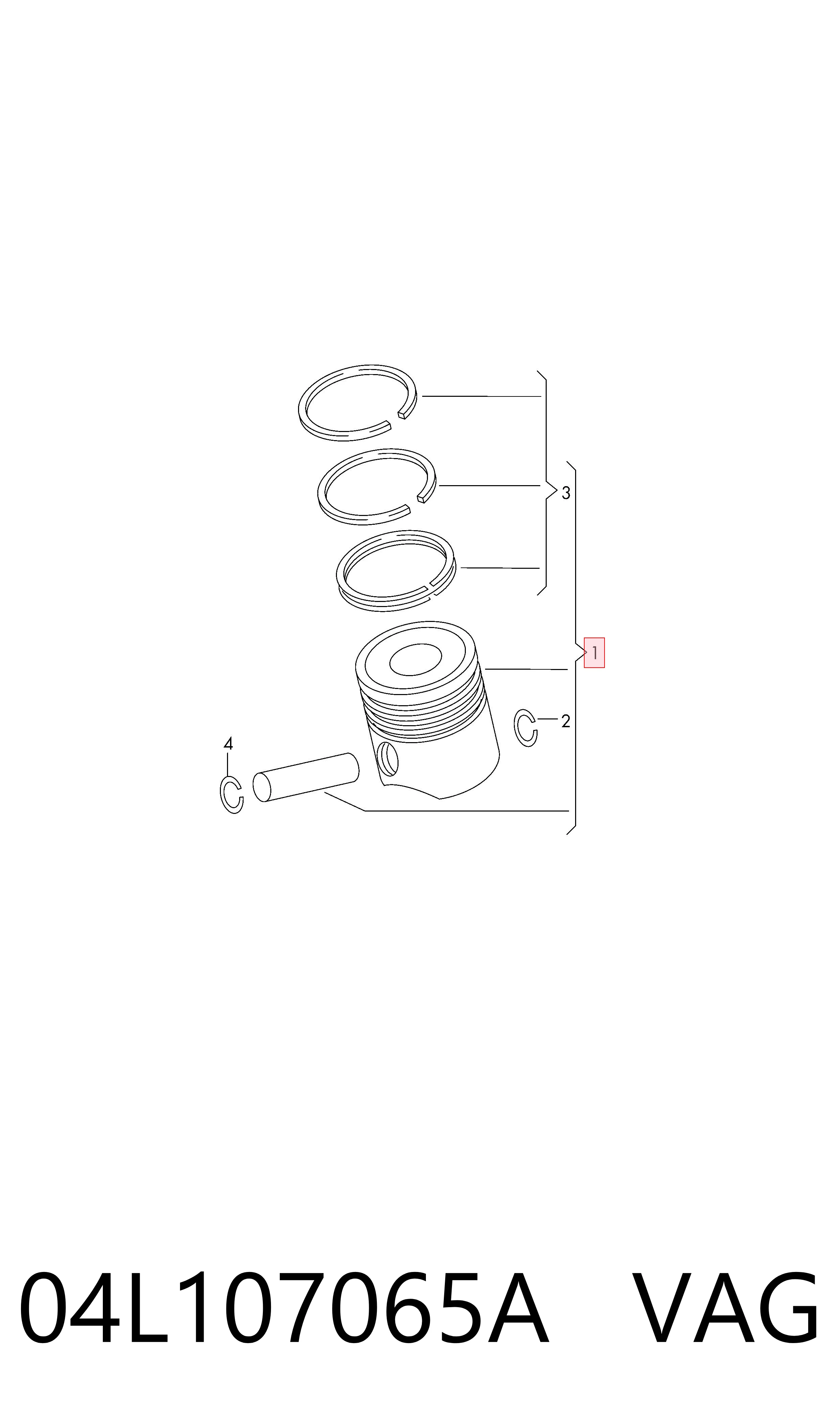Tłok, komplet do jednego cylindru, STD Skoda Octavia III A7 liftback (5E3, NL3, NR3) (2012 - 2021) cena, od 124,49 USD