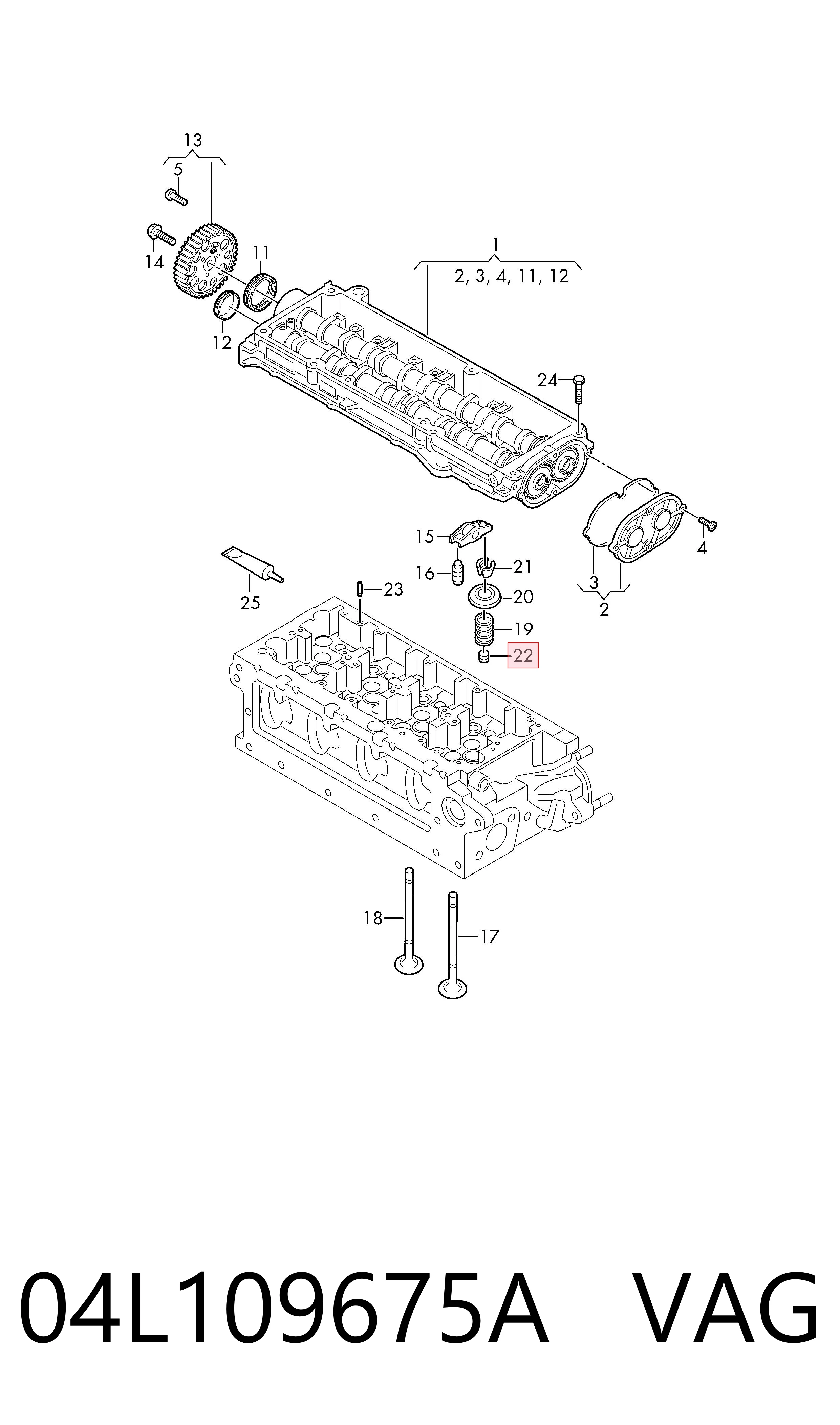 Uszczelniacz zaworu dolotowego/wylotowego do Skoda Octavia IV A8 NX3, NN3, PV3
