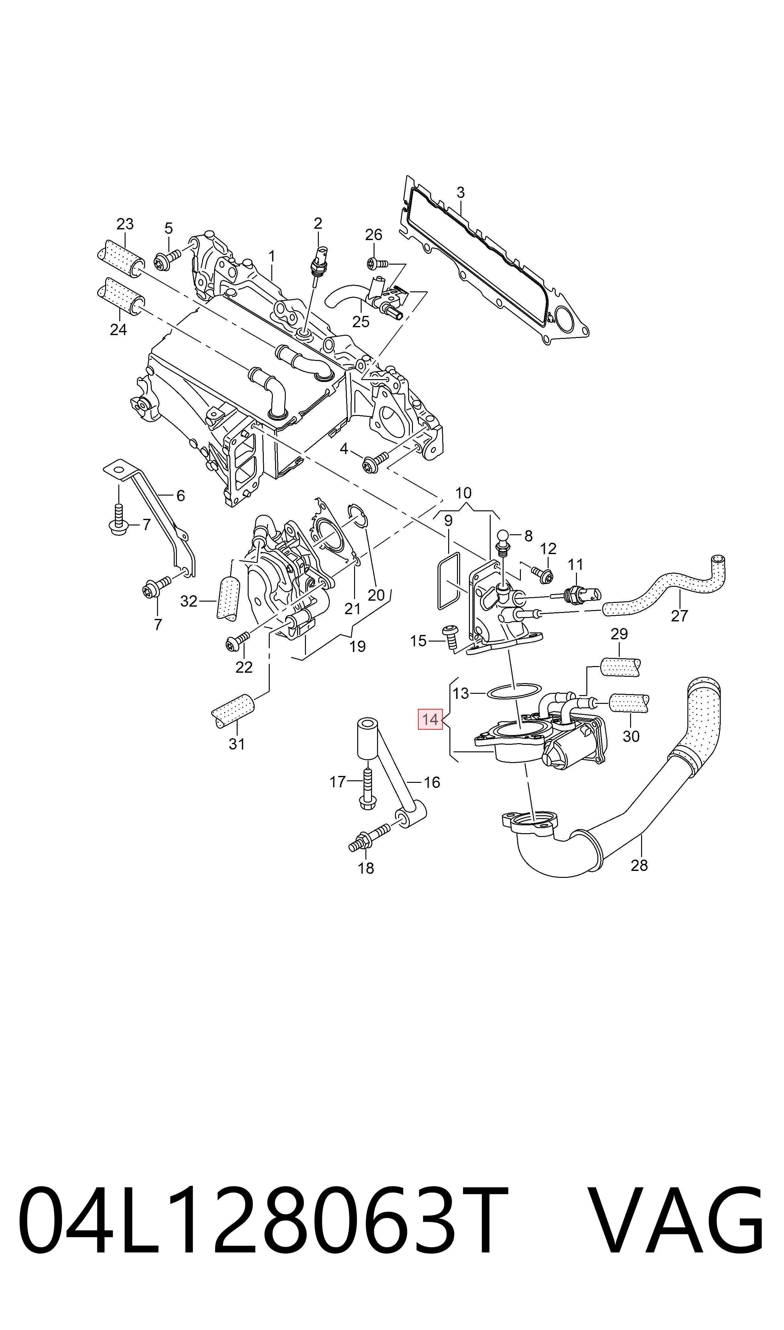 04L128063T VAG Przepustnica, komplet